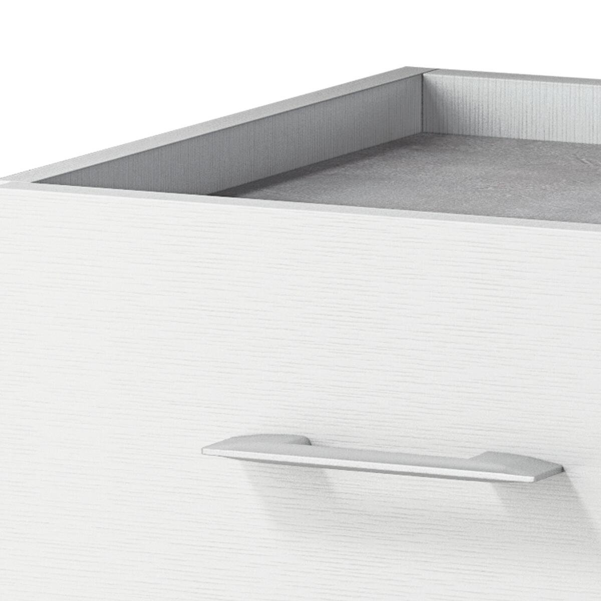 Cassettiera a colonna 4 cassetti, L 60 x P 87 x H 41 cm bianco - 7