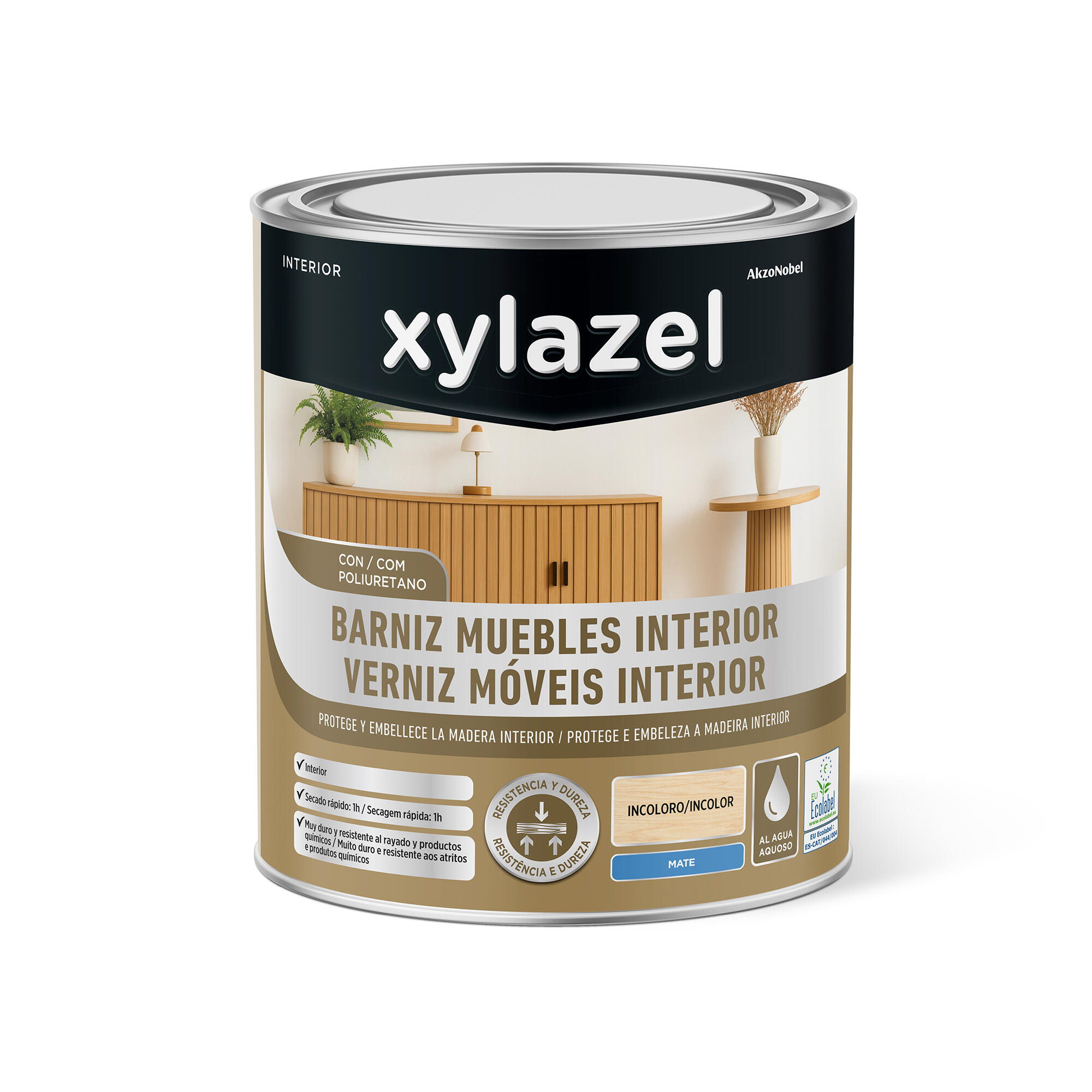 Barniz madera Xylazel Incoloro mate 0,75L - 2