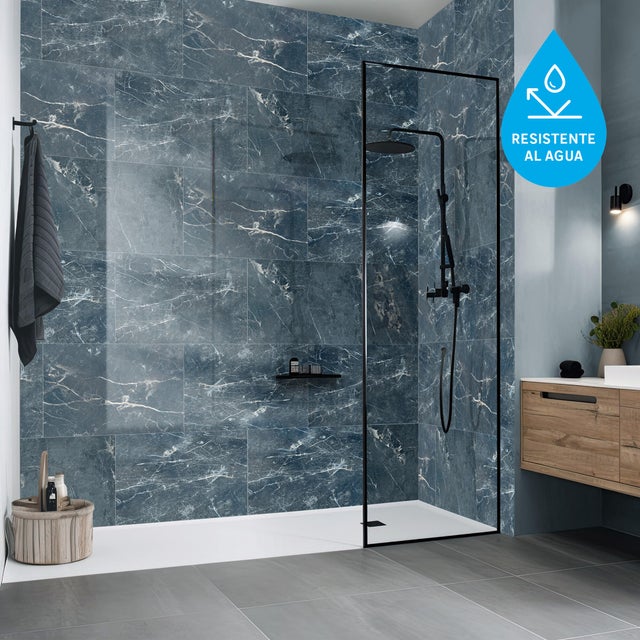 Revestimiento de pared decorativo efecto mármol de PVC serie Dumawall+ Gloss Mura de 65x37,5cm