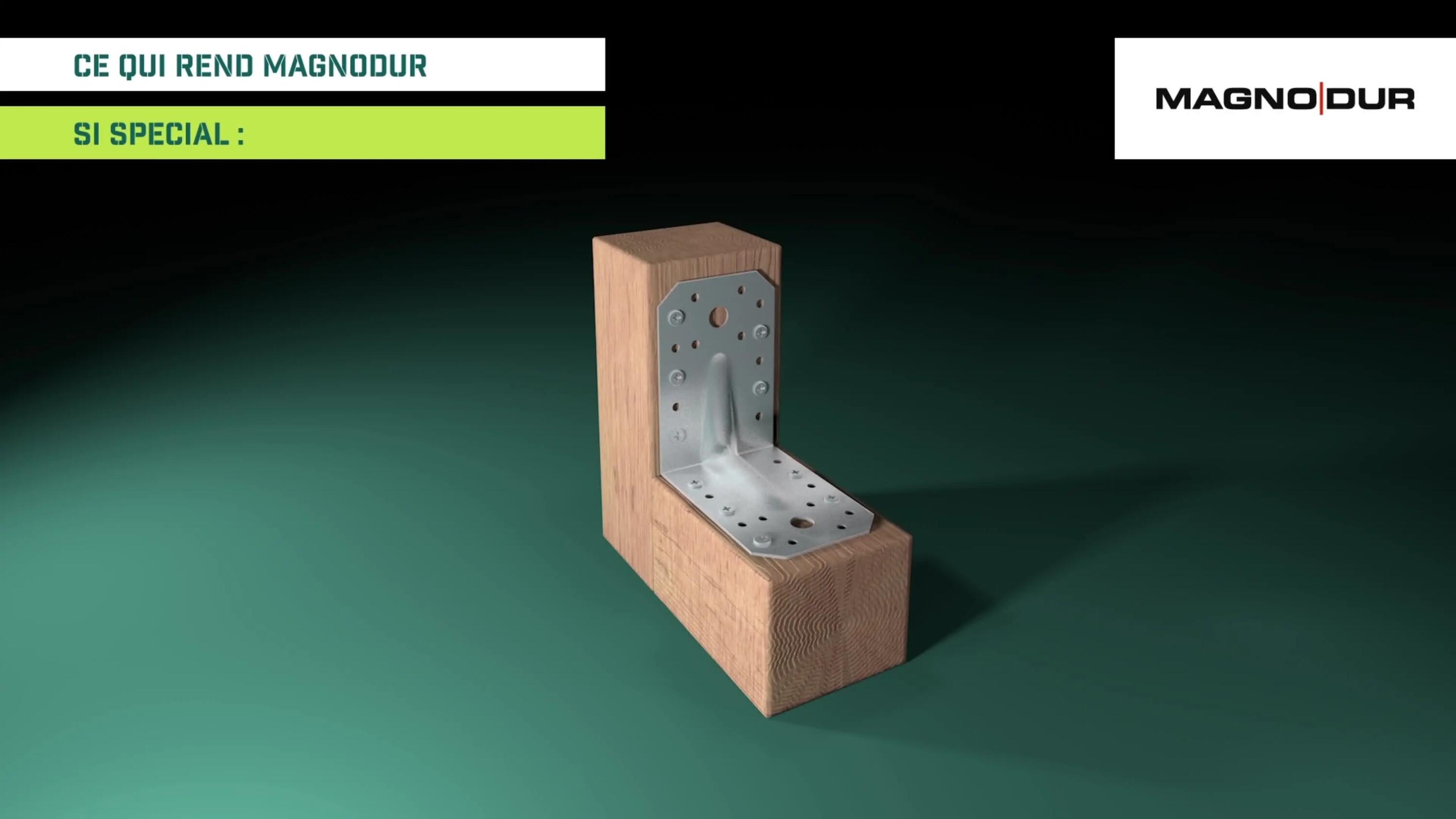 Equerre renforcée 50x90x50 revêtement extérieur MAGNODUR noir - 6