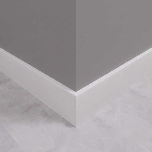 Battiscopa Classic in mdf bianco spezzore 10 mm x H 6.5 x L 220 cm, confezione 10 pezzi / 22 m