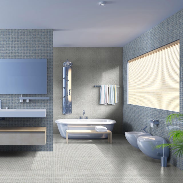 Piastrella Mosaico in vetro Celestine20 azzurro satinato L 30 x L 31.8cm x Sp. 4 mm