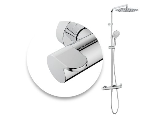 Coluna de duche com torneira cromado Sensea Essencial - 17