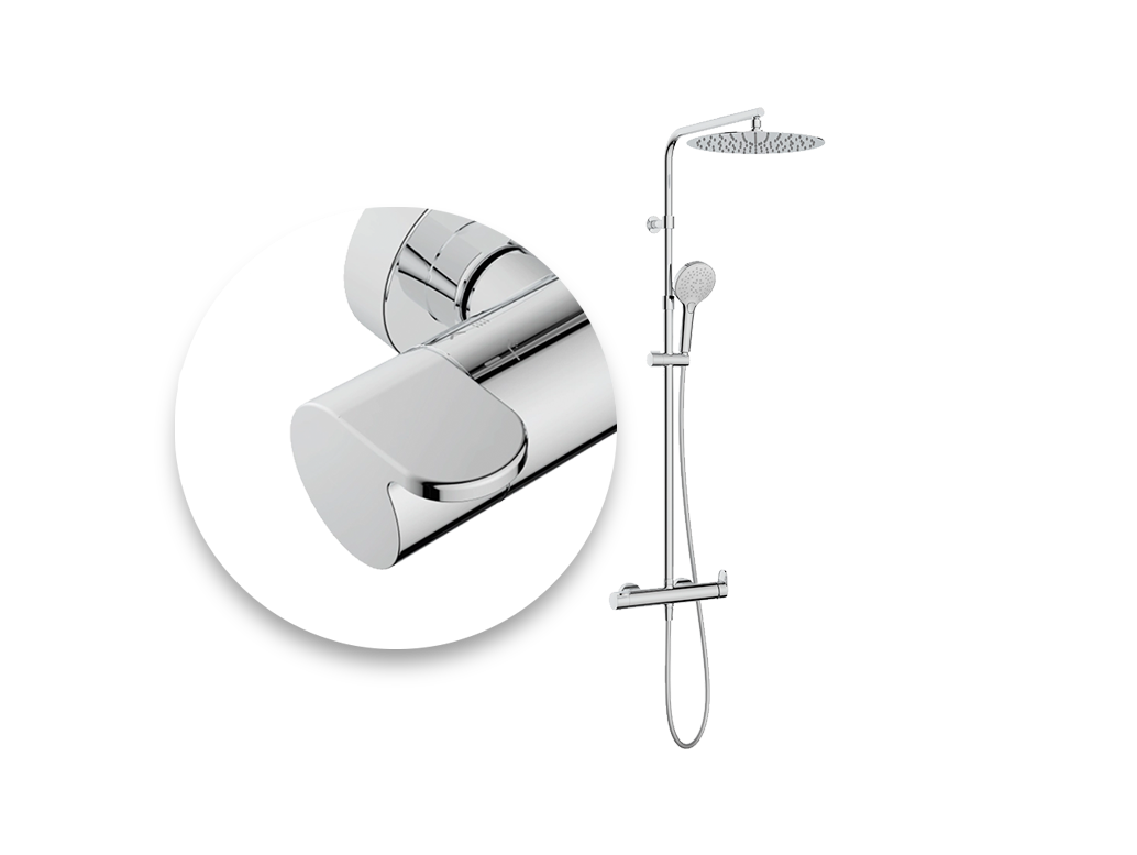 Coluna de duche com torneira cromado Sensea Essencial - 7