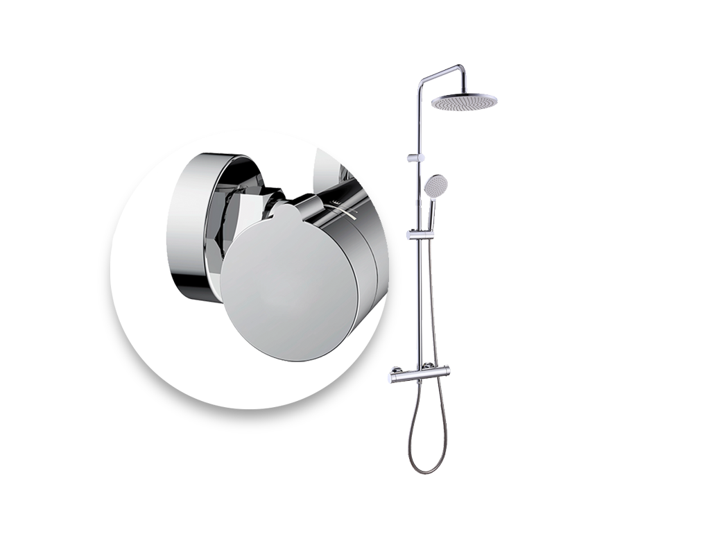 Coluna de duche com torneira cromado Sensea Essencial - 6