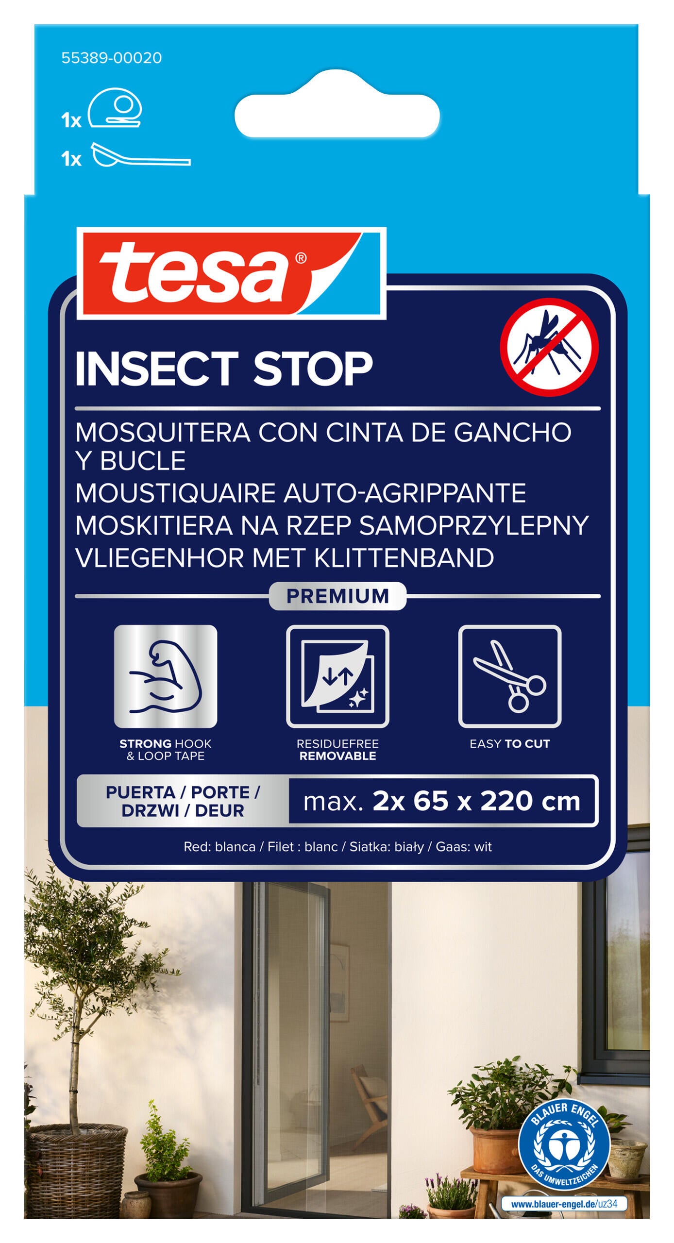 Moskitiera Tesa Premium 0.65x2.2M Biała  - 6