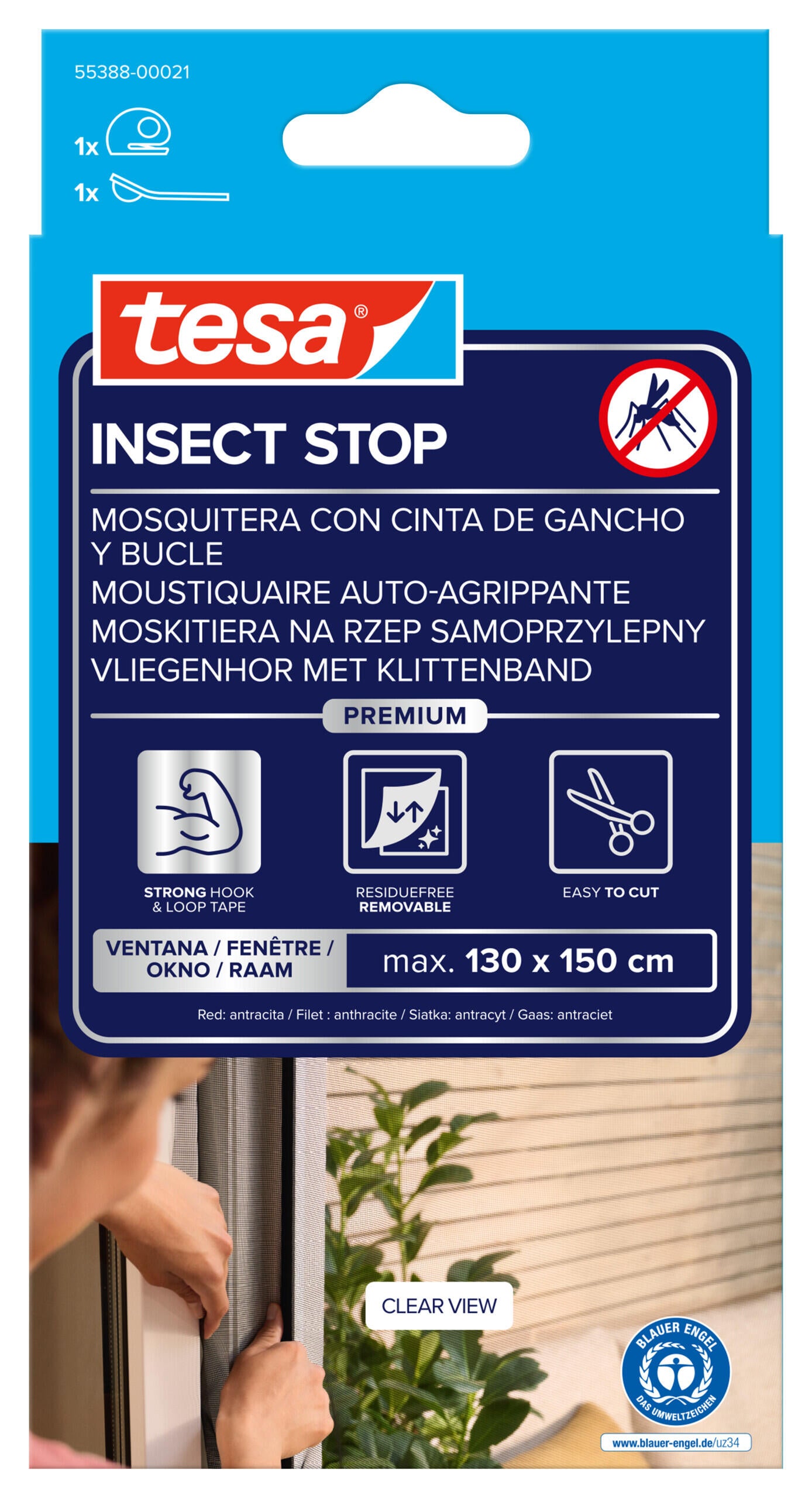 Moskitiera Tesa Premium 1.3x1.5M Antracyt - 5
