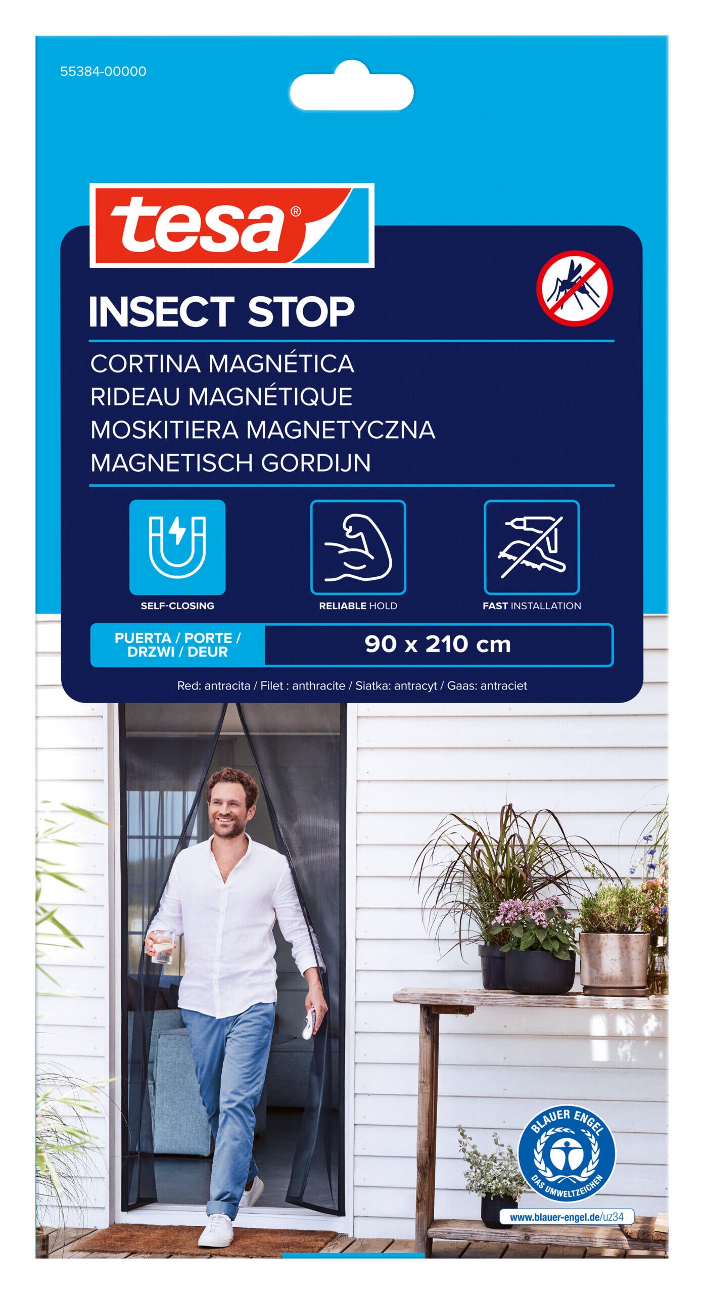 Moskitiera Magnetyczna Tesa 0.9x2.1M Antracyt - 5