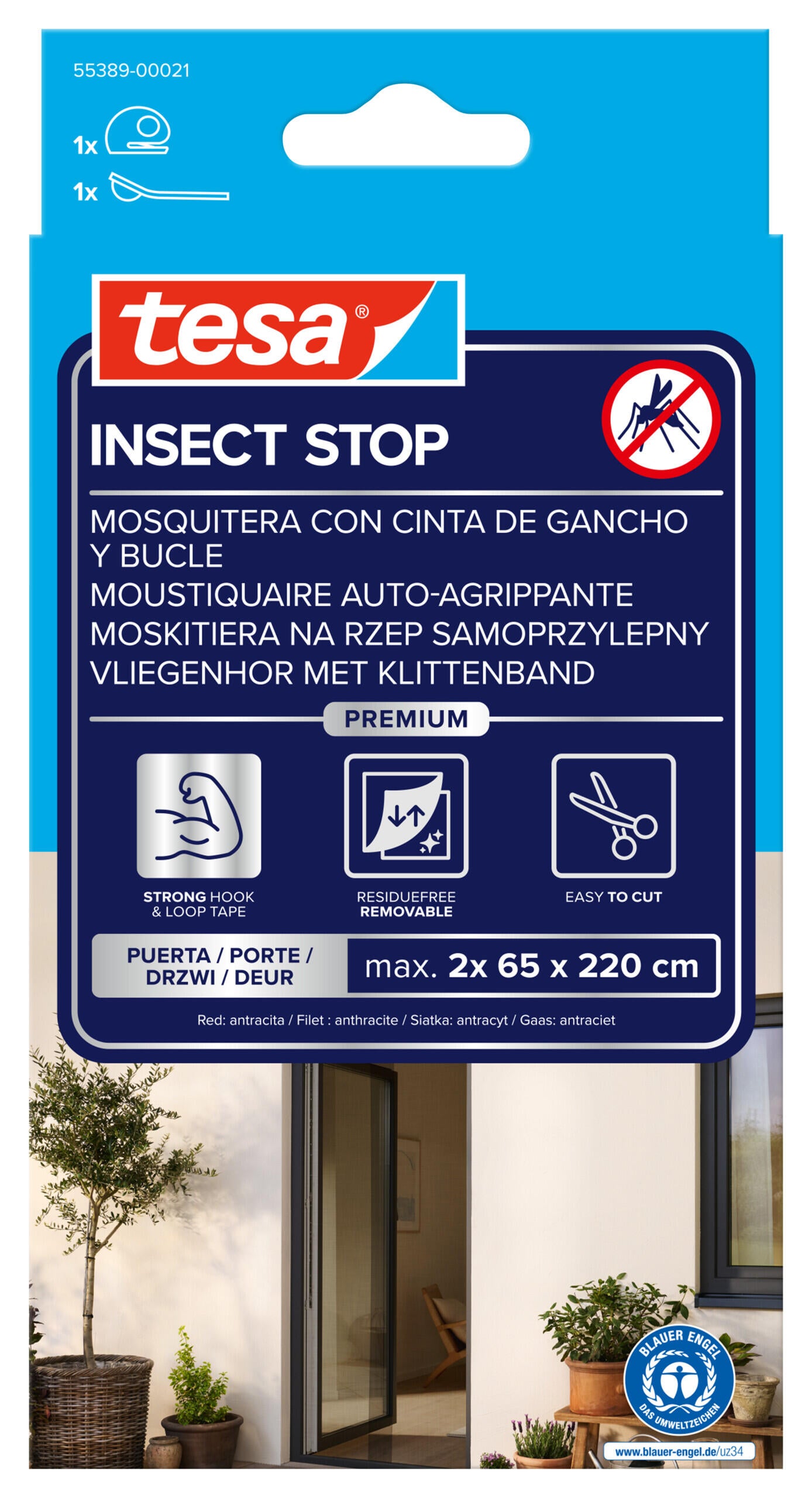 Moskitiera Tesa Premium 0.65x2.2M Antracyt - 5
