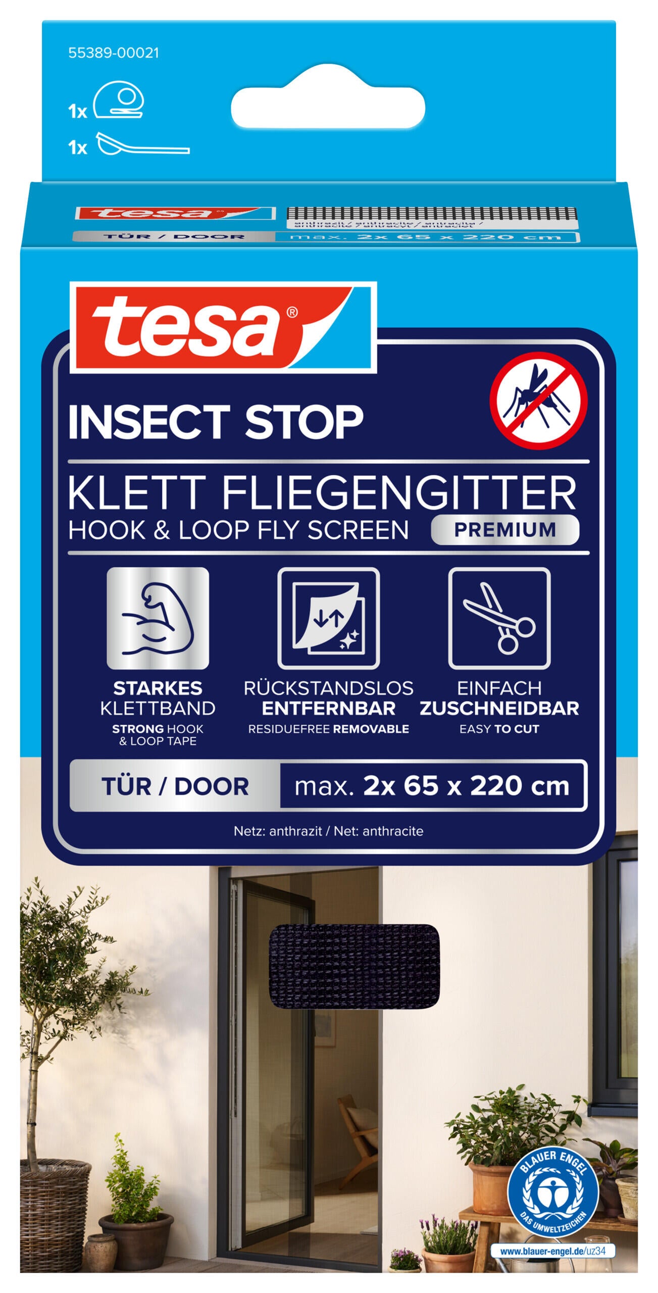 Moskitiera Tesa Premium 0.65x2.2M Antracyt - 2