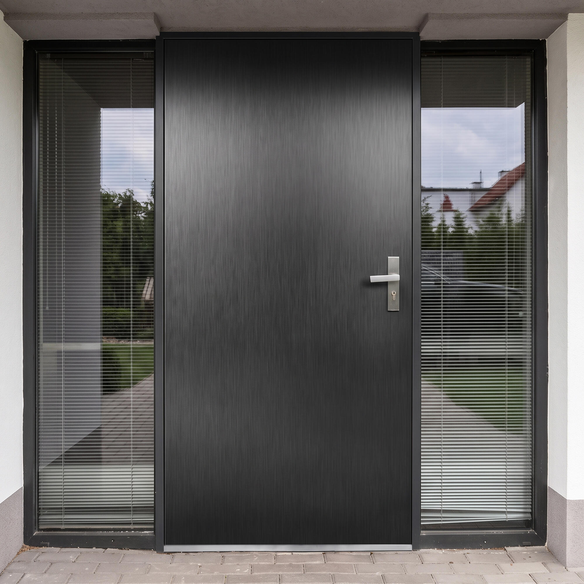Pintura exterior color negro para aluminio, acero inoxidable, acero, hierro, cancela EUROTEX brillante 750ml aplicación directa sobre el óxido - 3