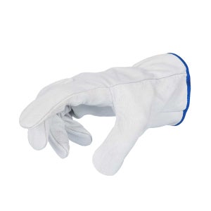 Guanti In Crosta Bovina Bianchi - Set Di 2 Pezzi Per Lavoro E Protezione - Foto 8