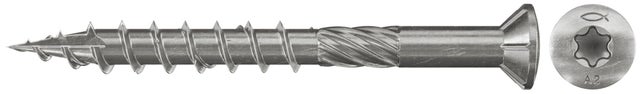 TORNILLOS PARA TARIMAS O TERRAZAS ACERO INOXIDABLE A2 5X50MM TORX 500UDS
