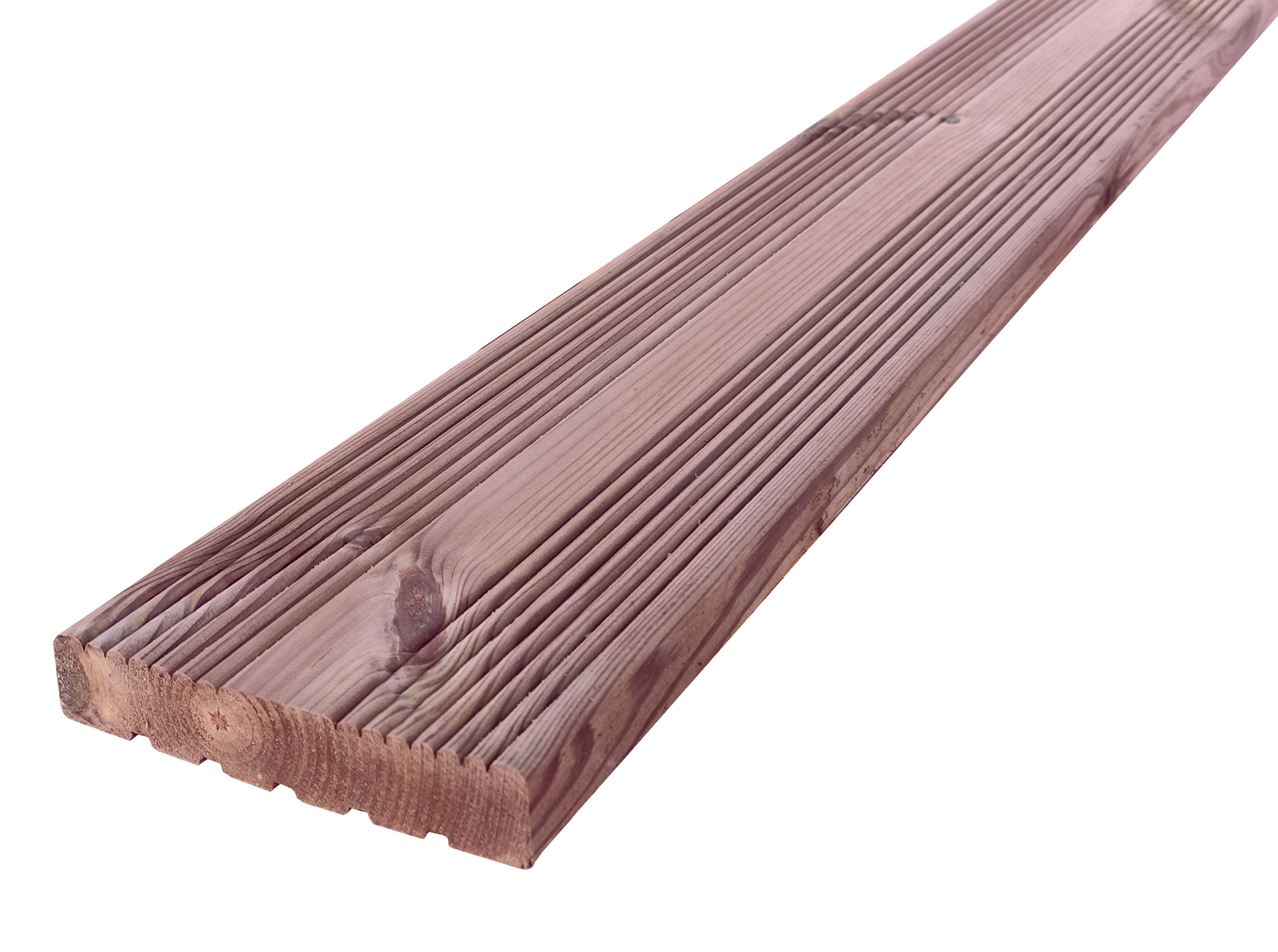 Deska tarasowa sosna brąz wym. 25x120x2400 - 2