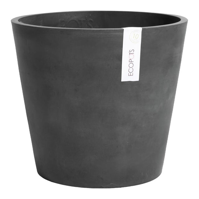 Vaso per piante e fiori Amsterdam ECOPOT'S in resina nero H 35 cm Ø 40 cm
