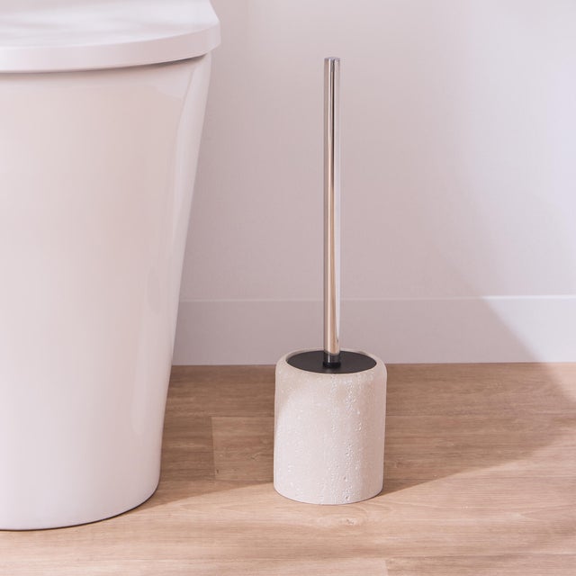 Pot avec brosse WC intégrée beige Mineral SENSEA