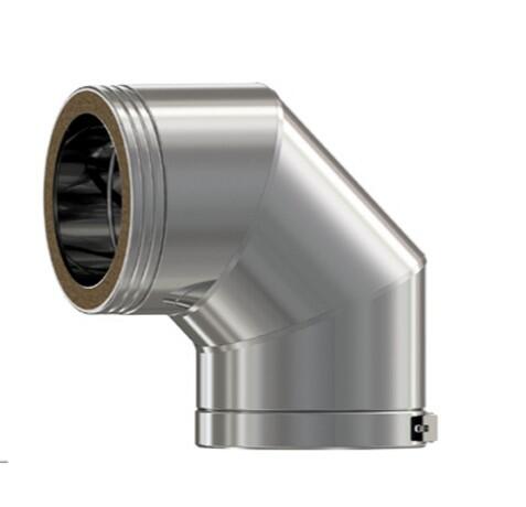 CODO 90º PARED DOBLE 125MM INOx 304