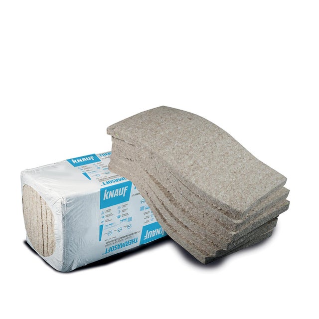 4 panneaux isolant en textile recyclé nu Ep.145 mm λ38 L.1,25 x l.0,60 m - THERMASOFT NATURA KNAUF