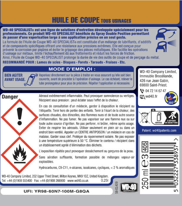 Huile de coupe 400 ml Specialist - WD-40 - 4