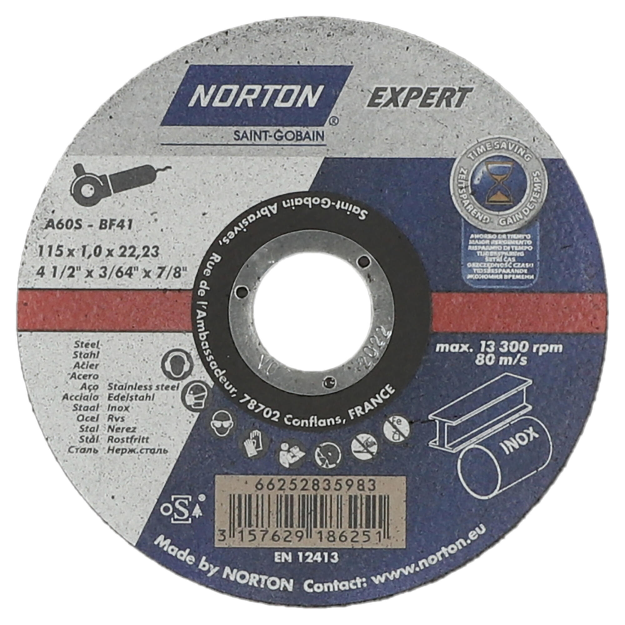 Tarcza do cięcia metalu / Inox 115x1,0x22,2 mm - 2
