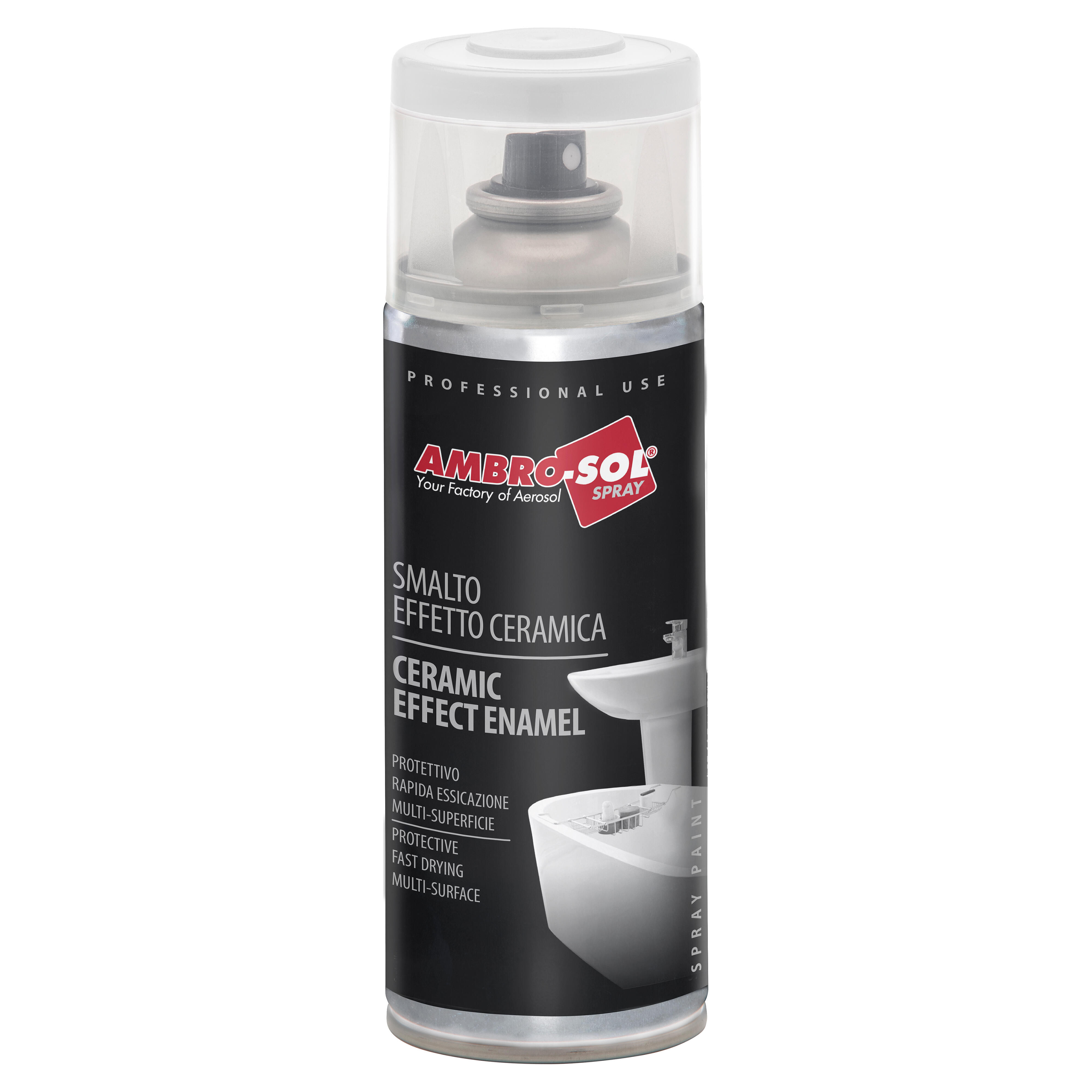 Spray Lakier akrylowy Ambro-Sol efekt ceramiki biały 400 ml  - 3