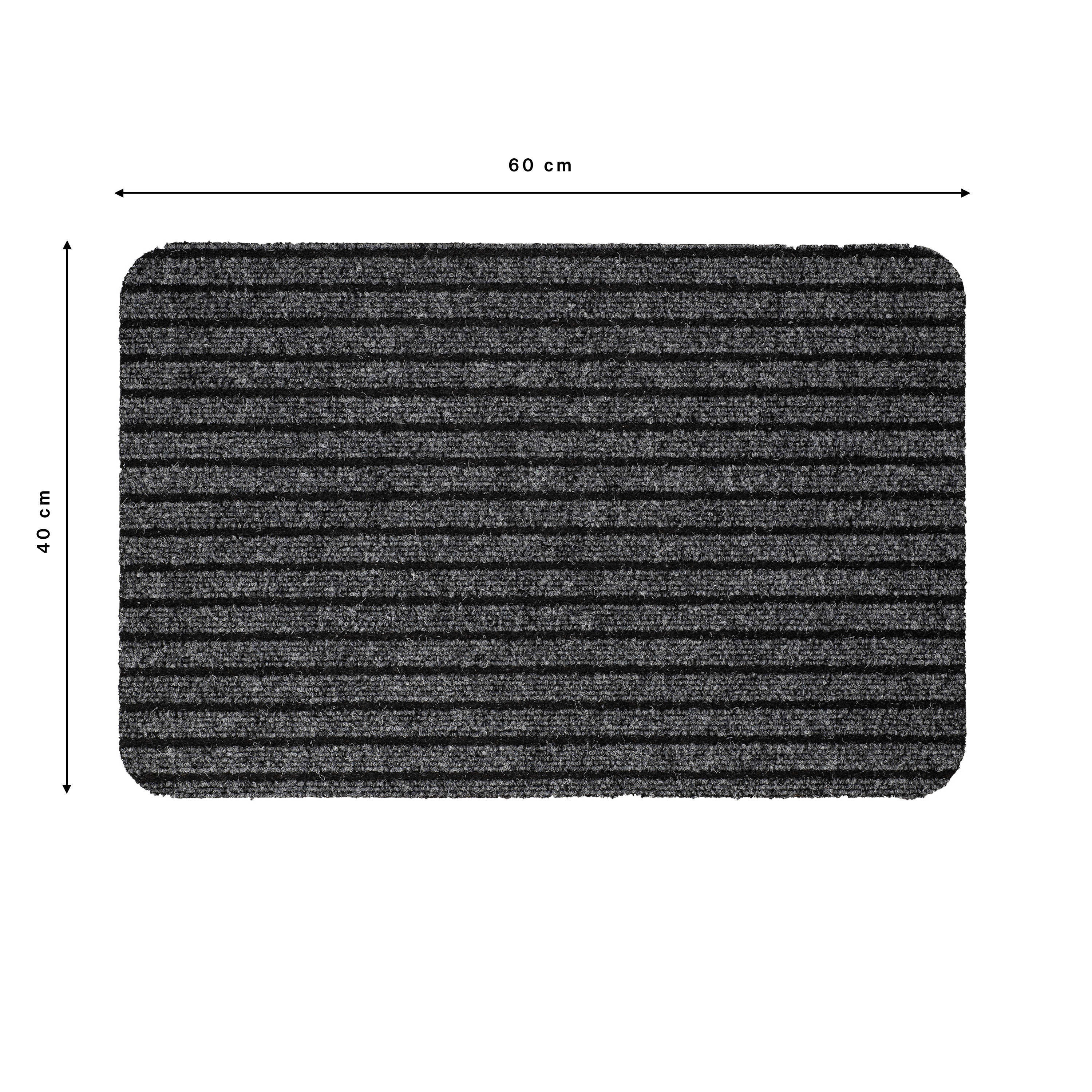 Felpudo polipropileno Basic Nolan INSPIRE gris 40 x60 cm - 3