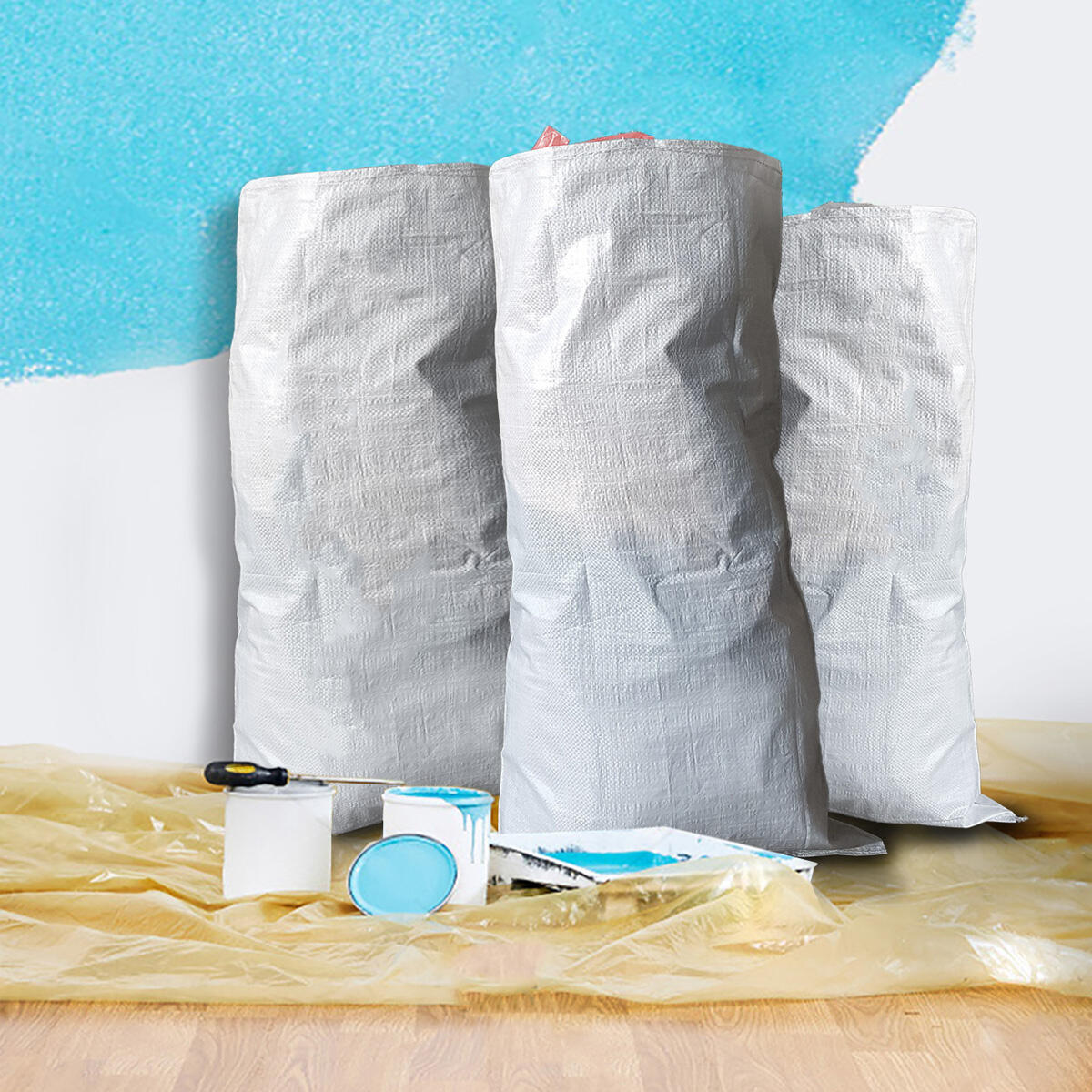 Sacchi spazzatura 100 L bianco 5 pezzi - 2