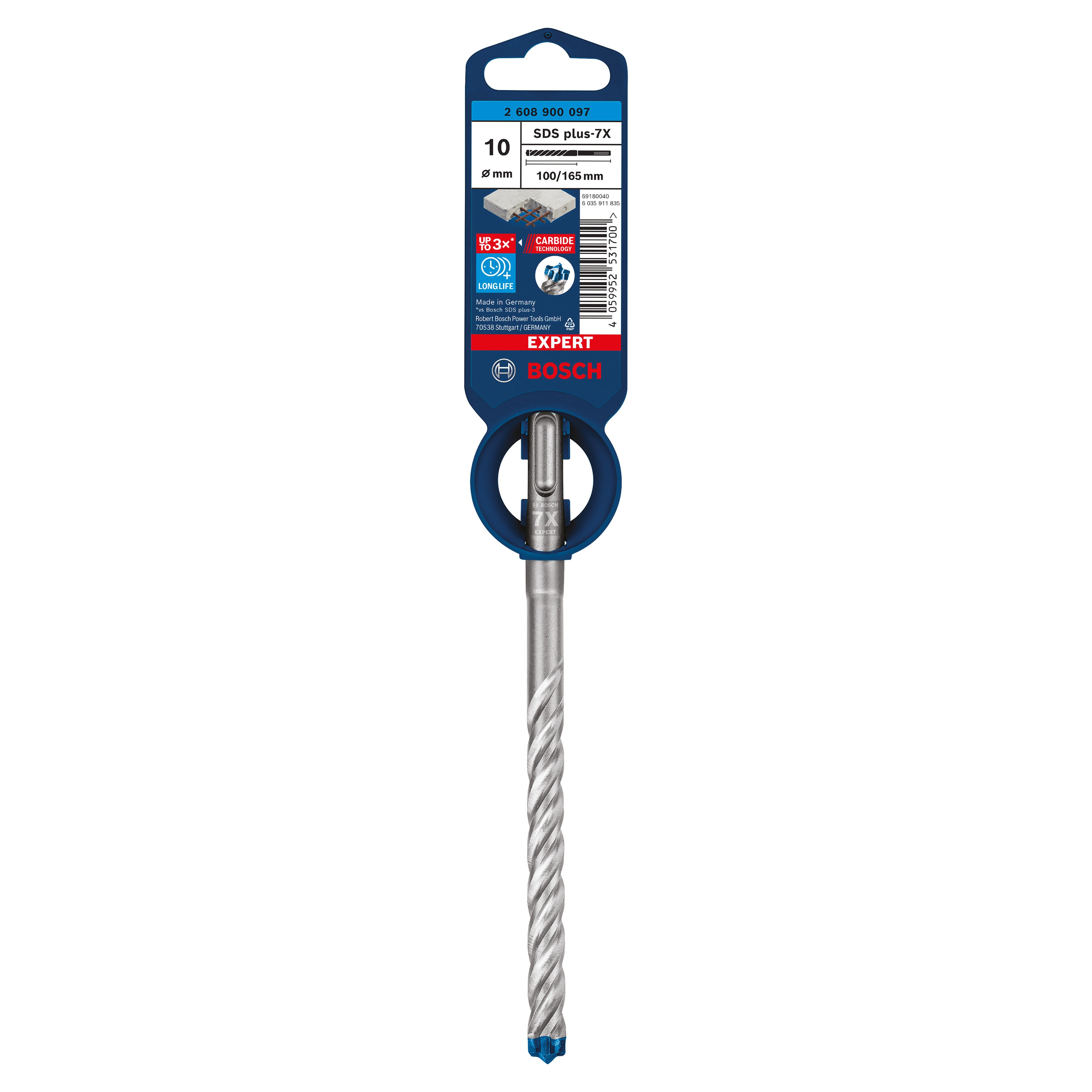 Wiertło do betonu 4-ostrzowe SDS-Plus 10x165 mm Bosch - 4