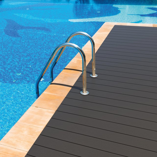 Listone da esterno in composito in bambù e plastica (bpc) grigio antracite L 220 x L 14.6 cm x Sp. 23 mm Ifly