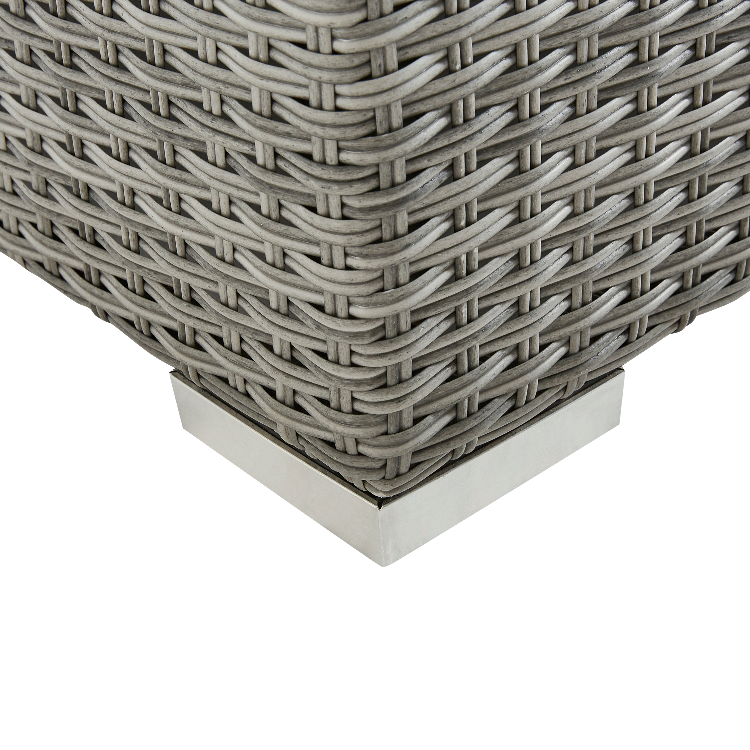 Espreguiçadeira de rattan cinza NATERIAL DAVOS 197X65X36CM - 16