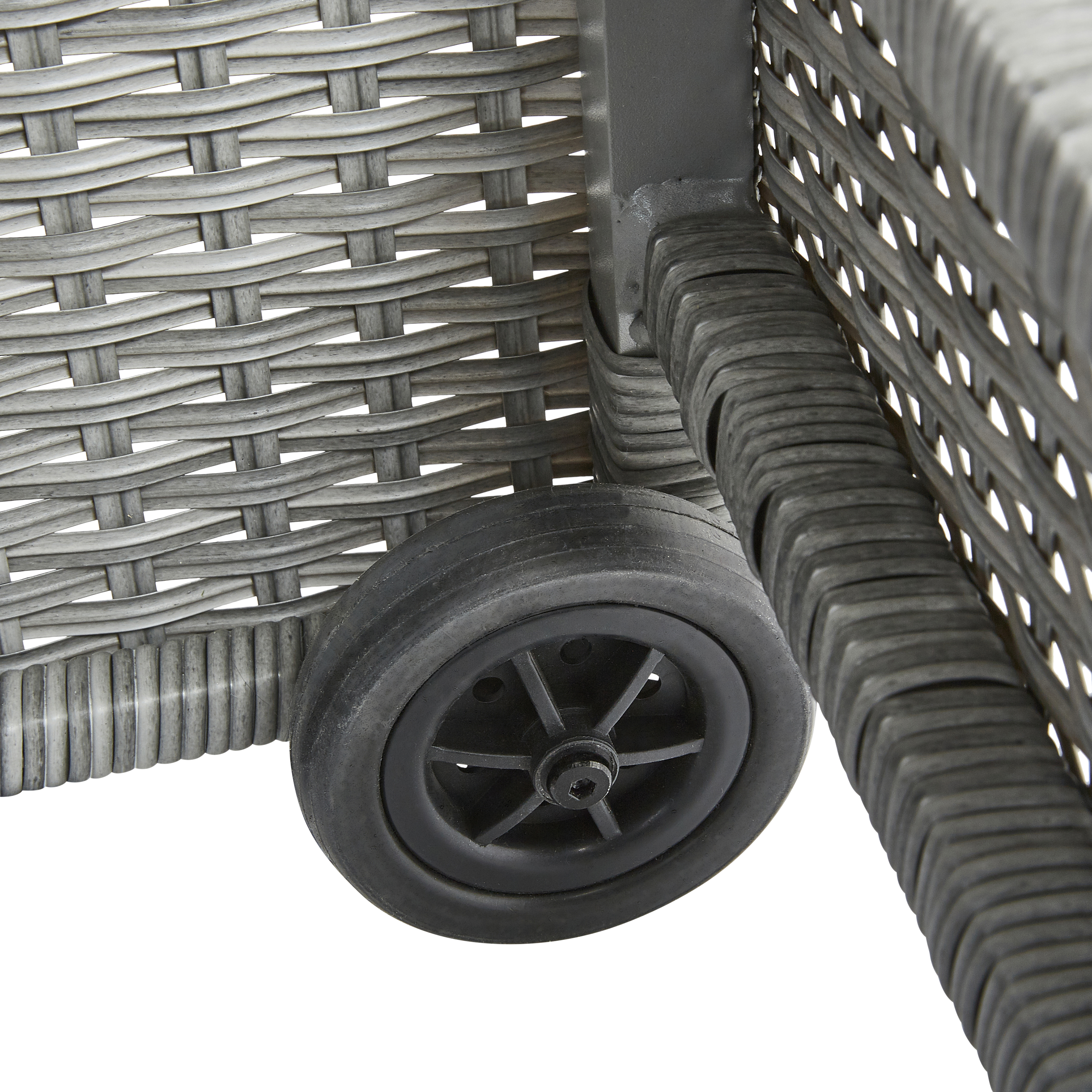 Espreguiçadeira de rattan cinza NATERIAL DAVOS 197X65X36CM - 17