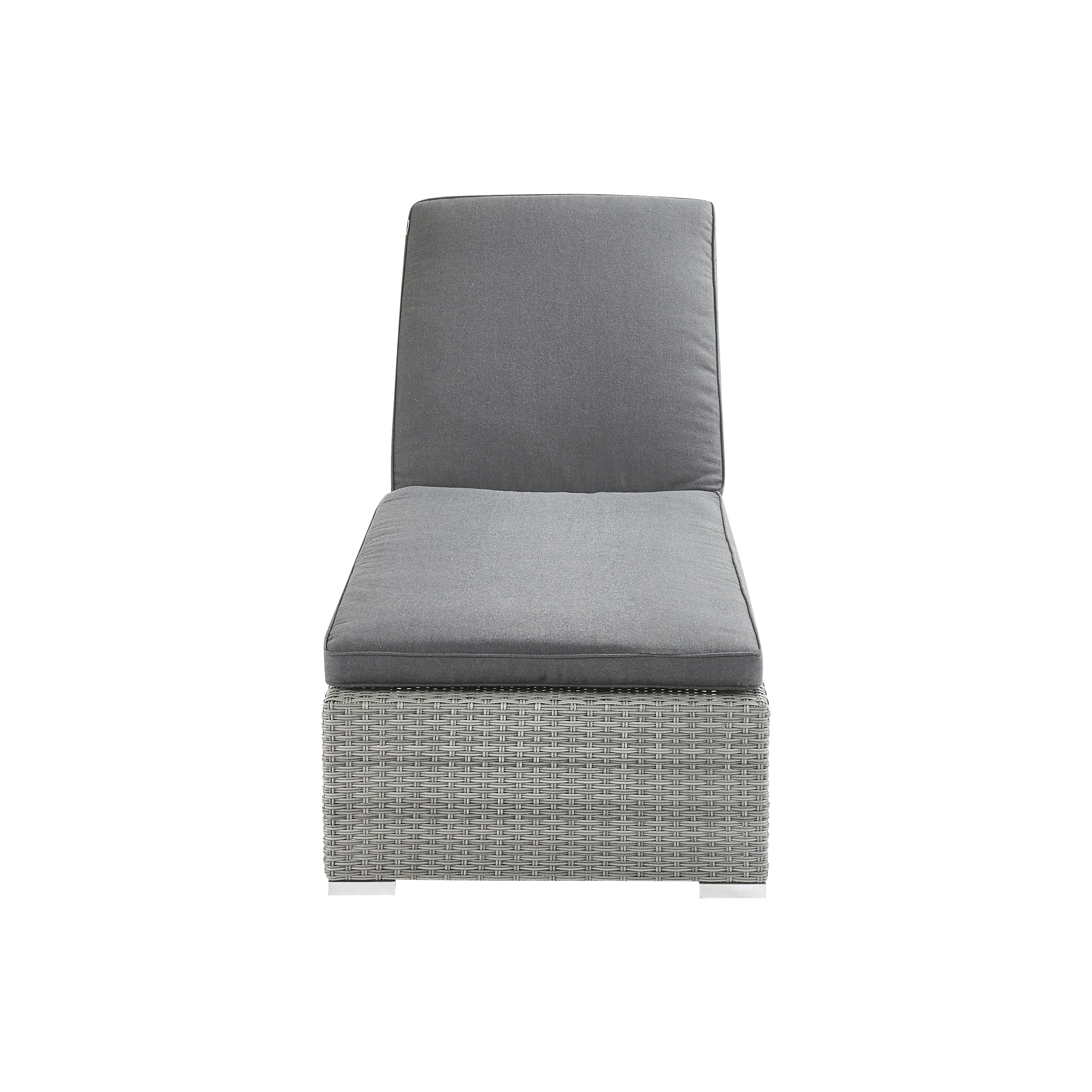 Espreguiçadeira de rattan cinza NATERIAL DAVOS 197X65X36CM - 15
