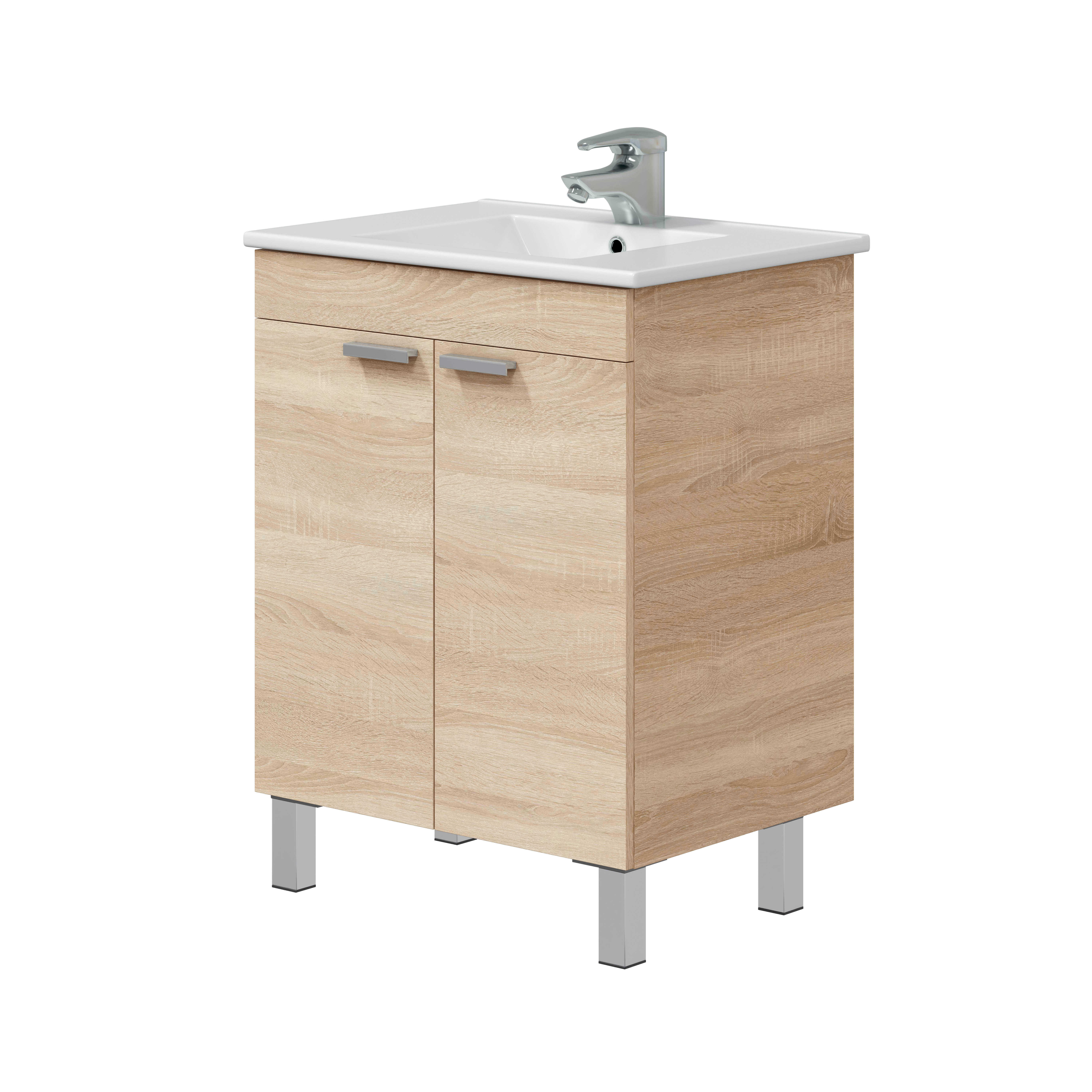 MUEBLE DE BAÑO NEXA ROBLE 60X45CM 2 PUERTAS - 2