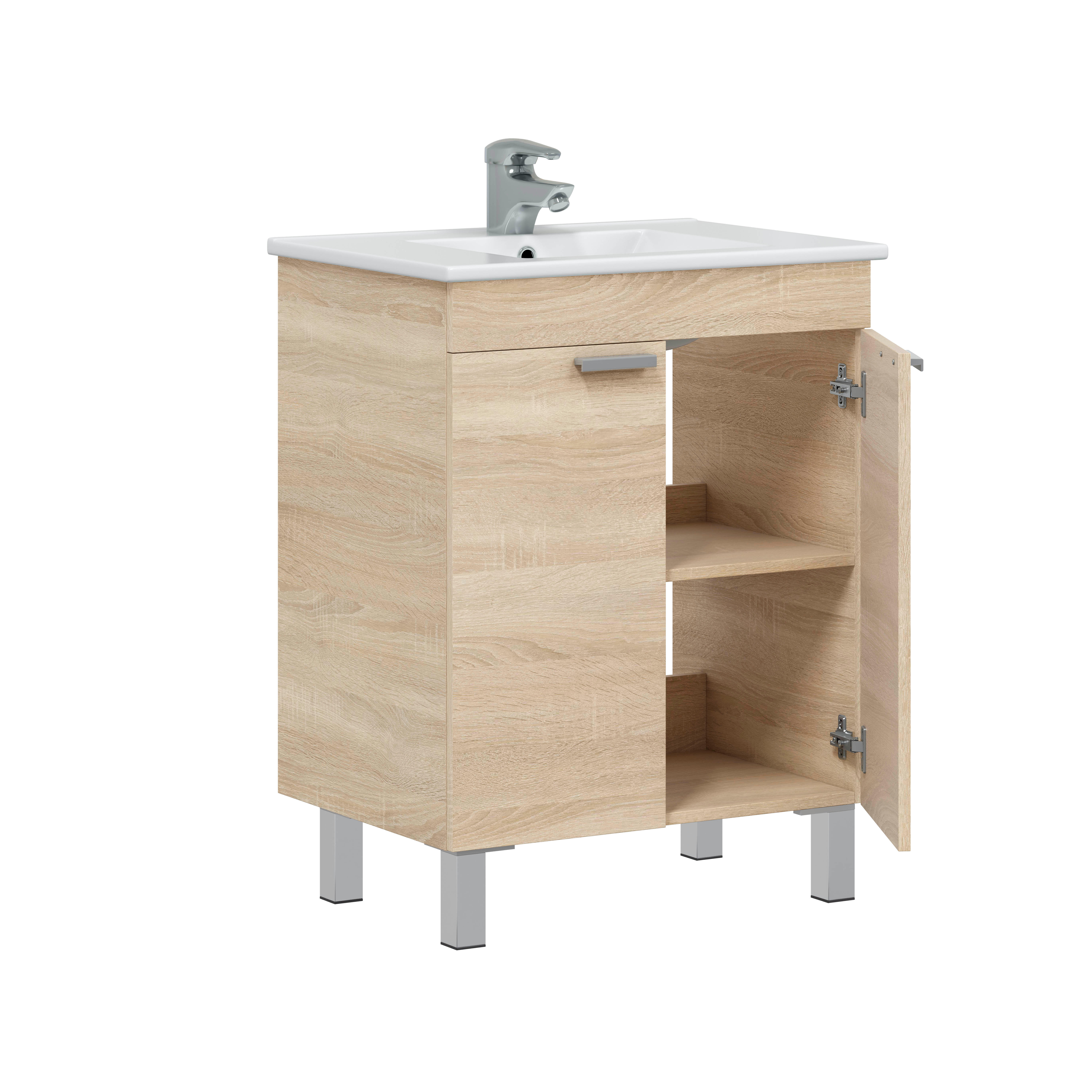 MUEBLE DE BAÑO NEXA ROBLE 60X45CM 2 PUERTAS - 3