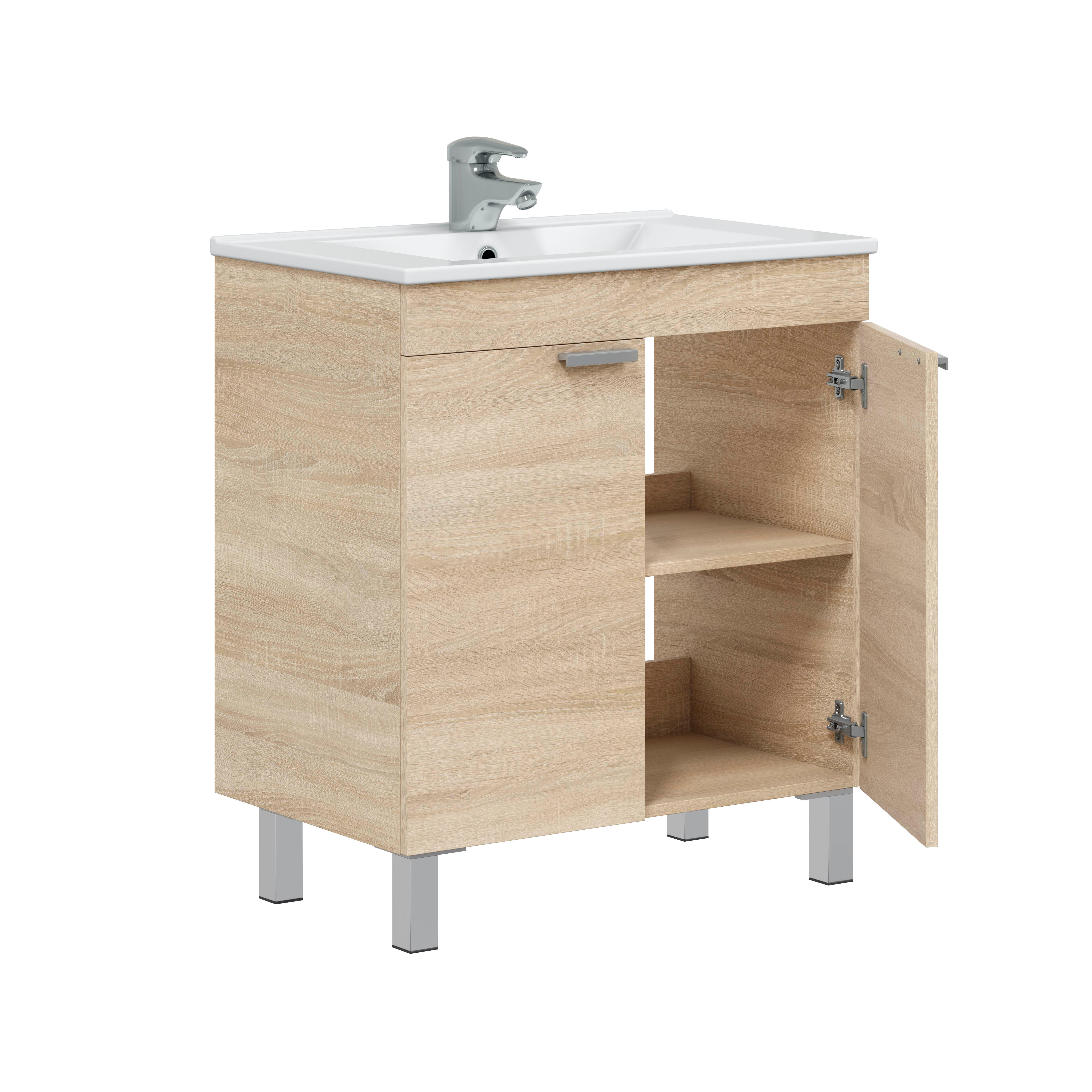 MUEBLE DE BAÑO NEXA ROBLE 70X45CM 2 PUERTAS - 3