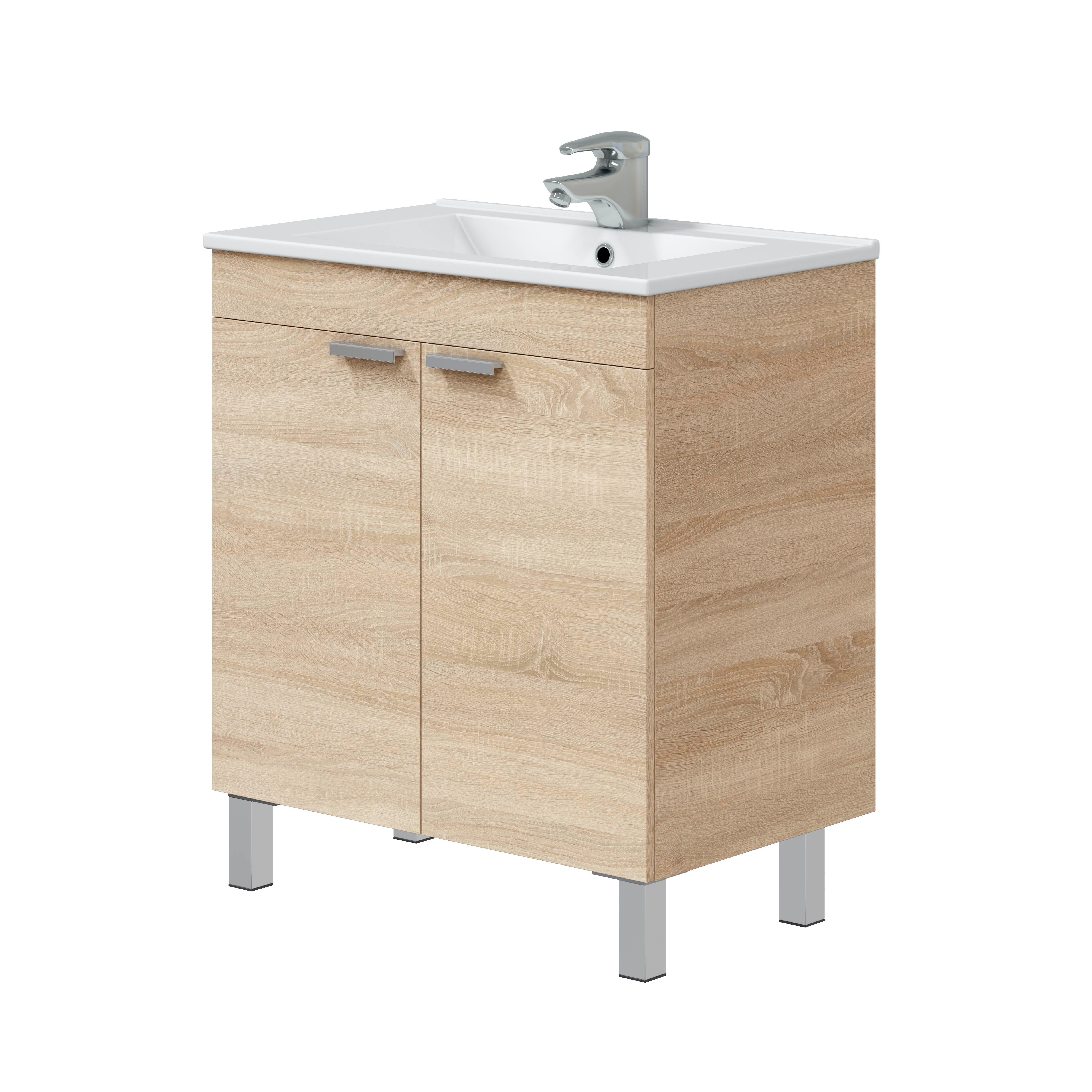 MUEBLE DE BAÑO NEXA ROBLE 70X45CM 2 PUERTAS - 2