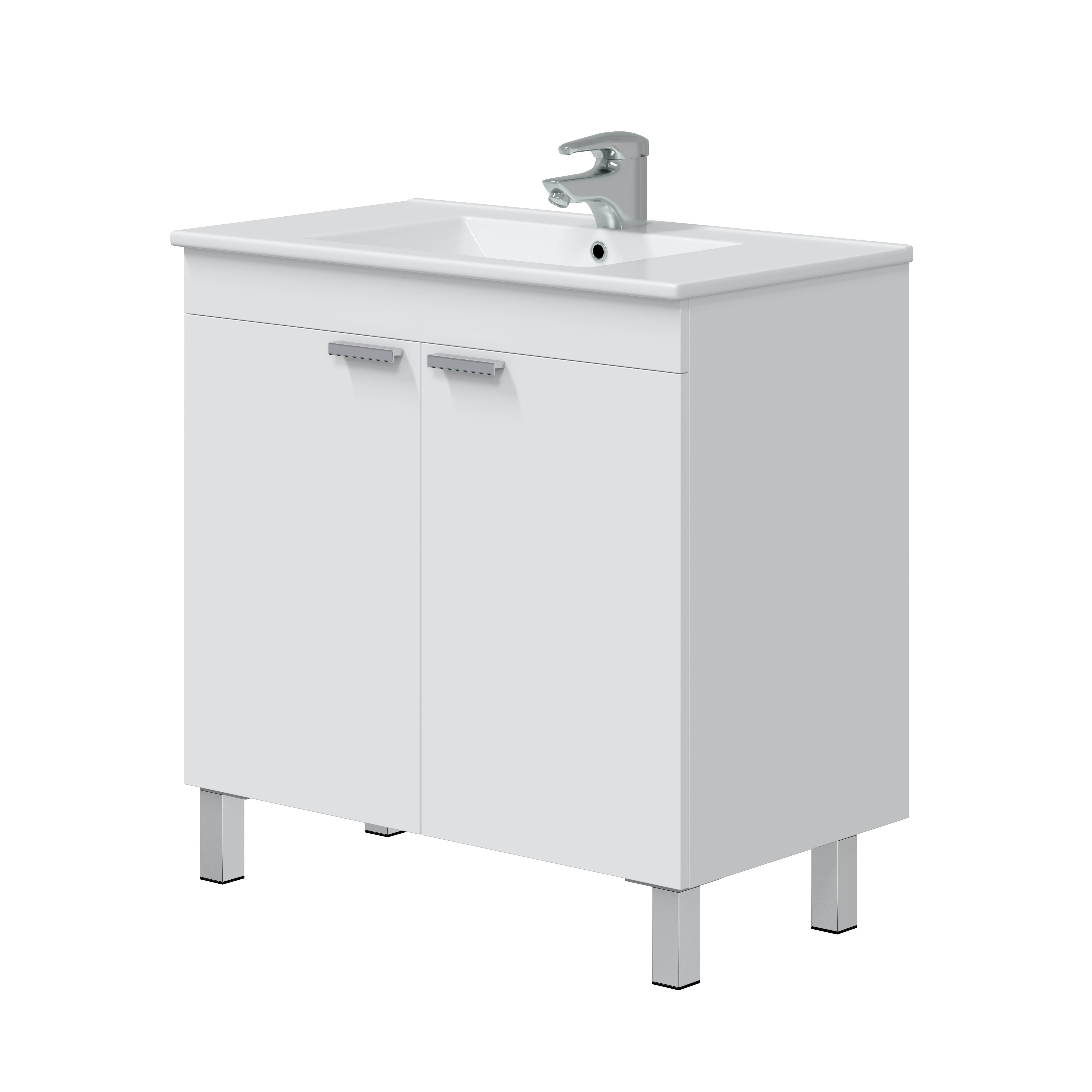 MUEBLE DE BAÑO NEXA BLANCO 80X45CM 2 PUERTAS - 2