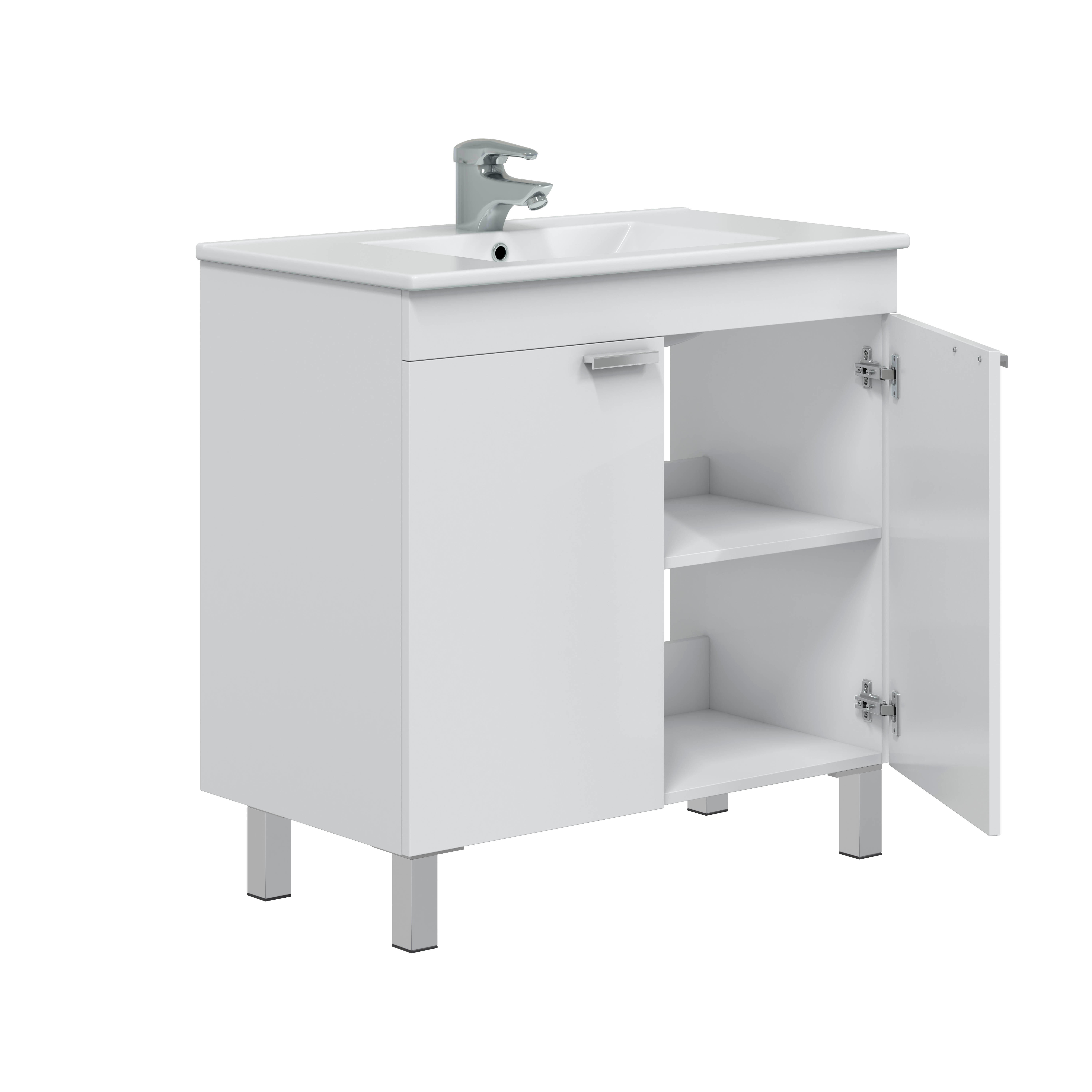 MUEBLE DE BAÑO NEXA BLANCO 80X45CM 2 PUERTAS - 3
