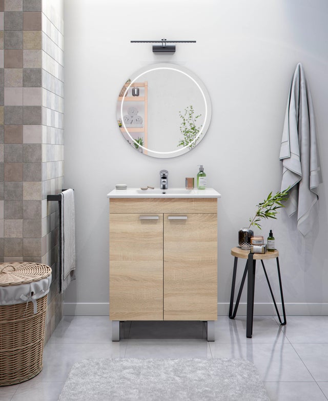 MUEBLE DE BAÑO NEXA ROBLE 60X45CM 2 PUERTAS