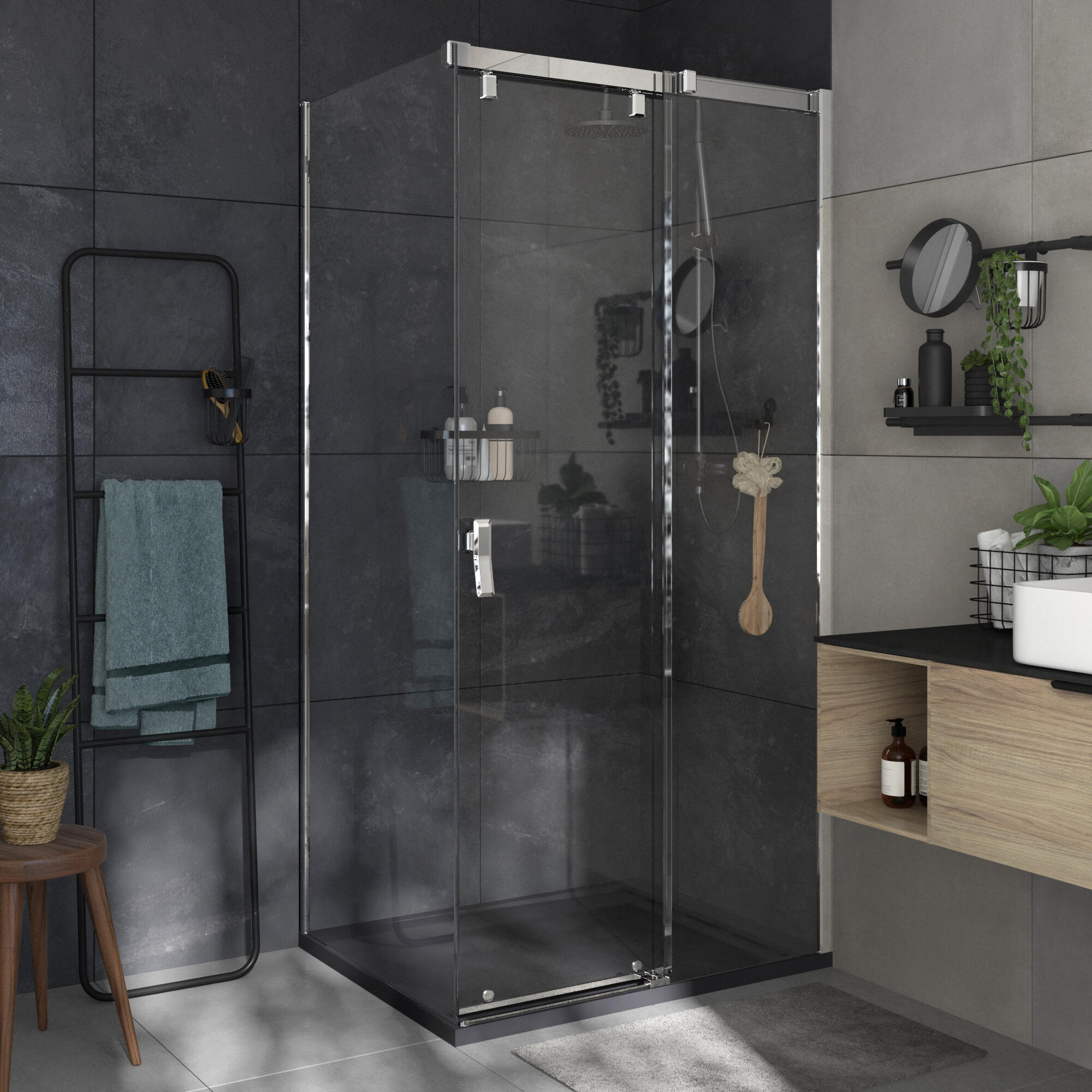 Ściana boczna do połączenia z drzwiami przesuwnymi Neo 80 X 200 Sensea - 5