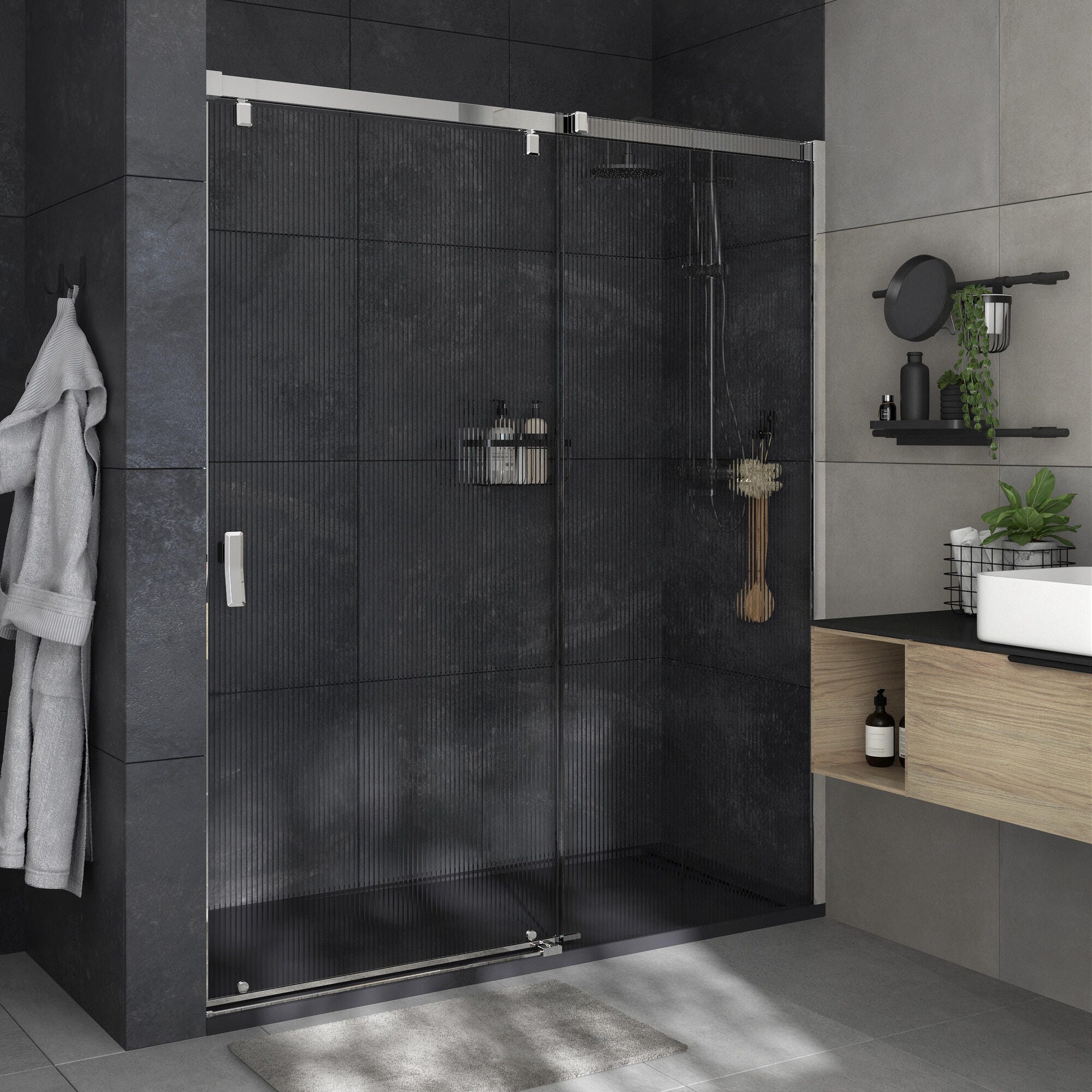 Paroi De Douche Coulissante Rainur 160 Cm Neo Leroy Merlin paroi-de-douche-coulissante-rainur-160-cm-neo-leroy-merlin
