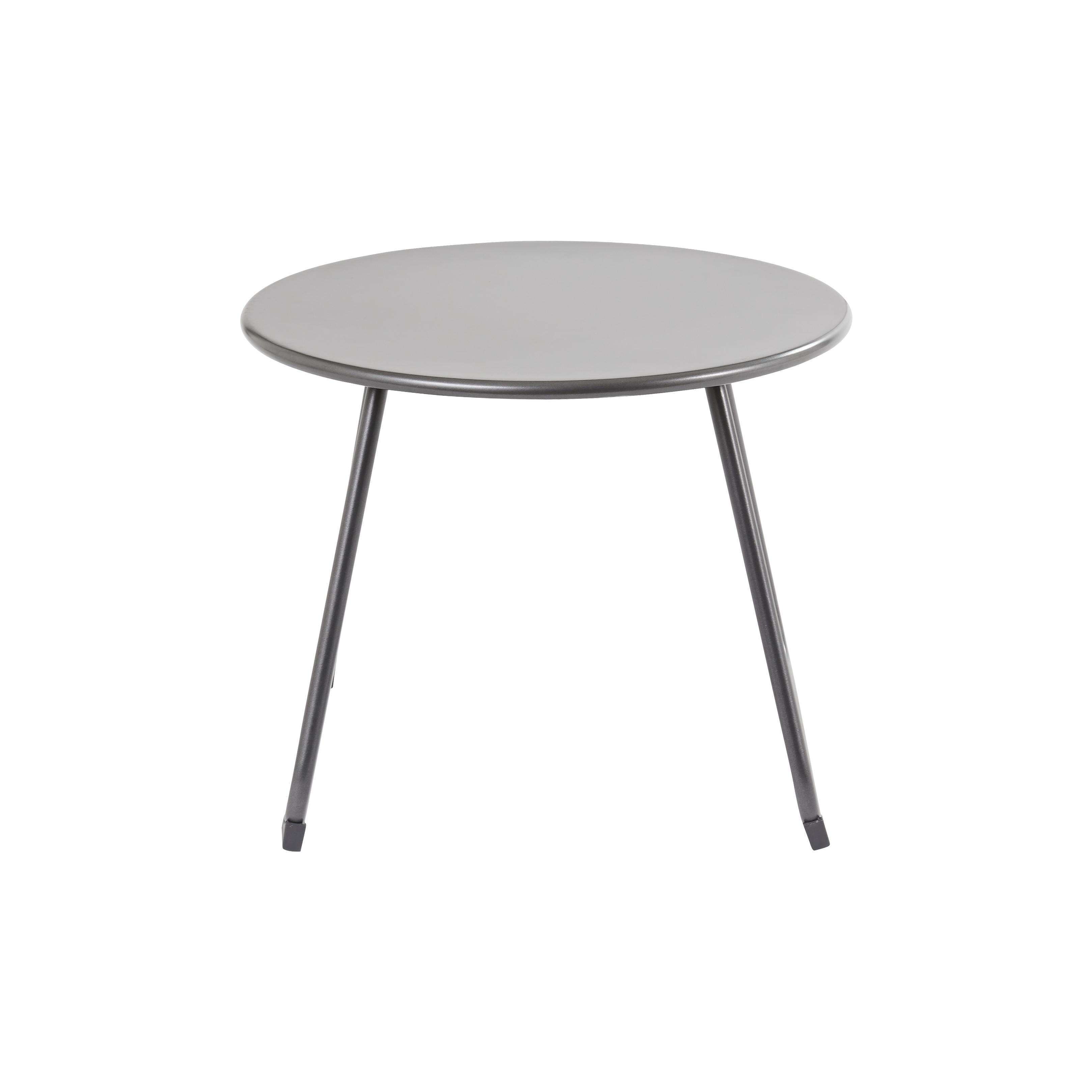Table de jardin basse NATERIAL Timea rond gris - 5