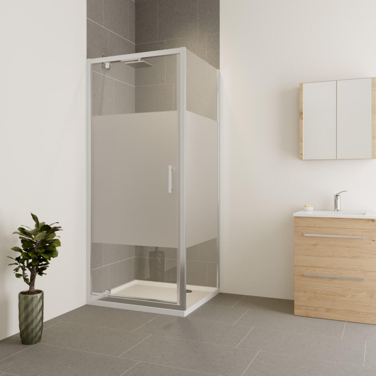Porta doccia saloon L 65-70 cm x H 190 cm per nicchia in vetro trasparente SP. 6 mm, profilo lucido cromo, serie Verve - 2