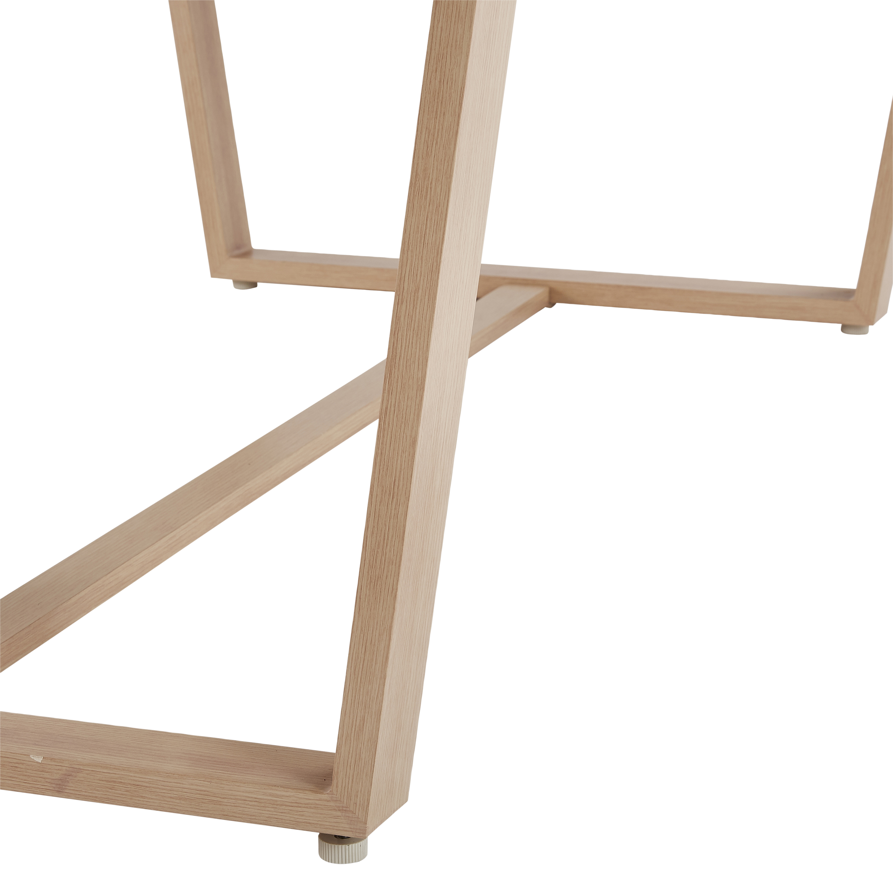 Tavolo da pranzo per giardino Medena NATERIAL in alluminio con piano in vetro beige per 6 persone 100x200cm - 23