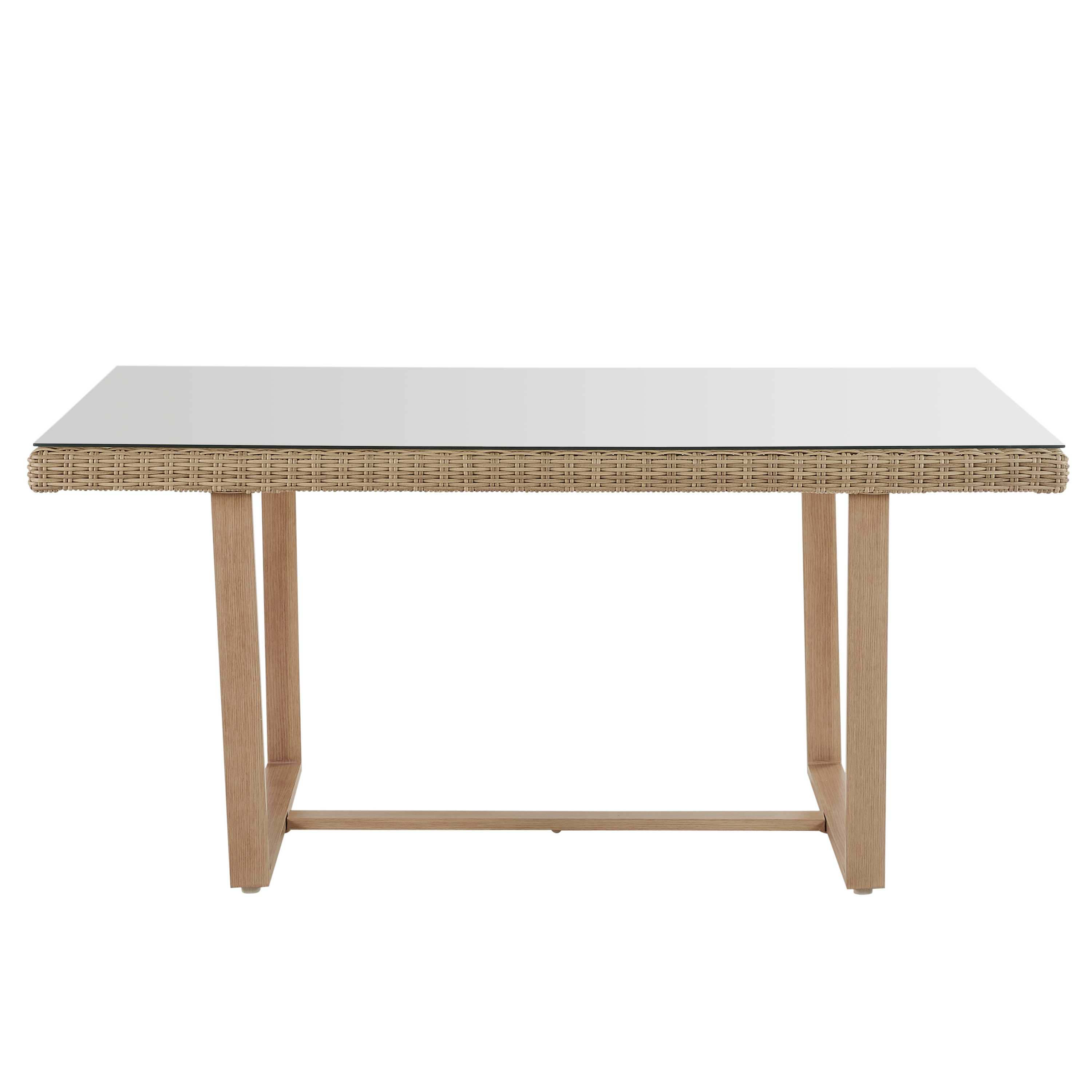 Mesa de jardín de aluminio ratán NATERIAL Medena 100x74x200 cm - 3