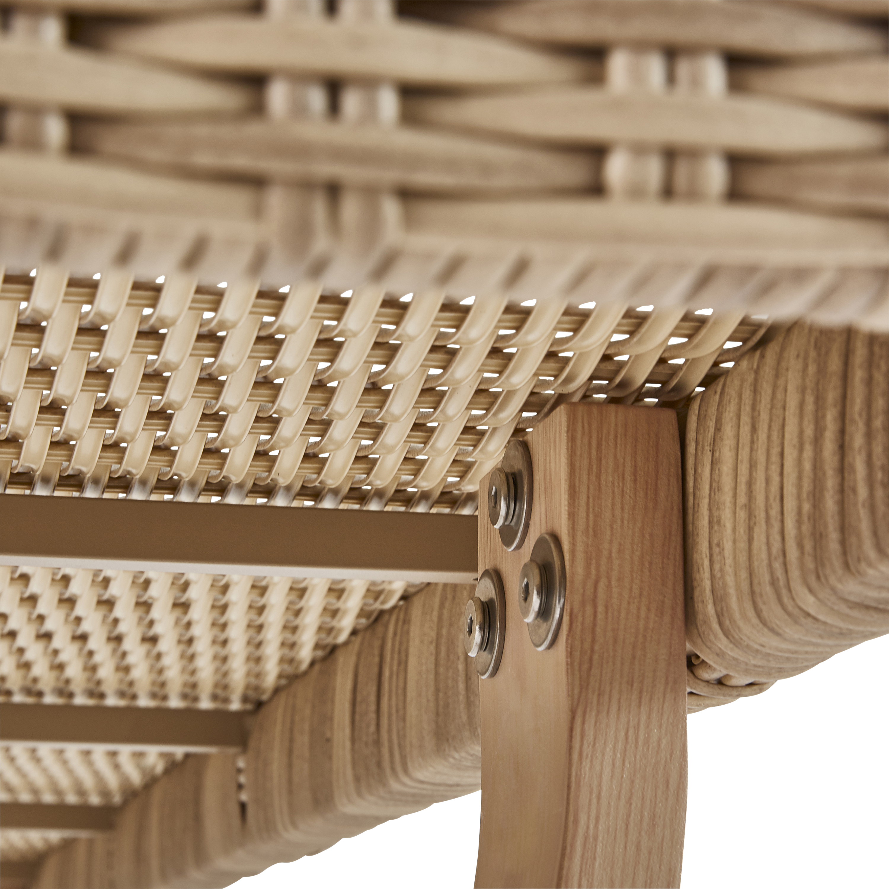 Tavolo da pranzo per giardino Medena NATERIAL in alluminio con piano in vetro beige per 6 persone 100x200cm - 24