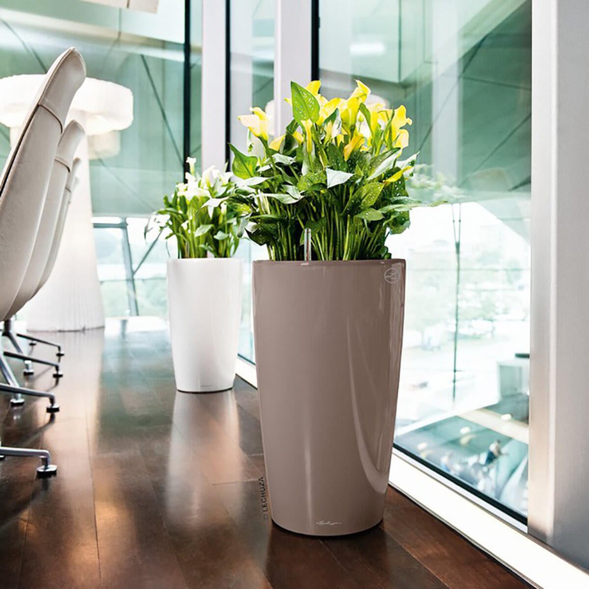 Vaso autoirrigante Rondo Premium LECHUZA in polipropilene tortora H 56 x ø 32 cm - 2