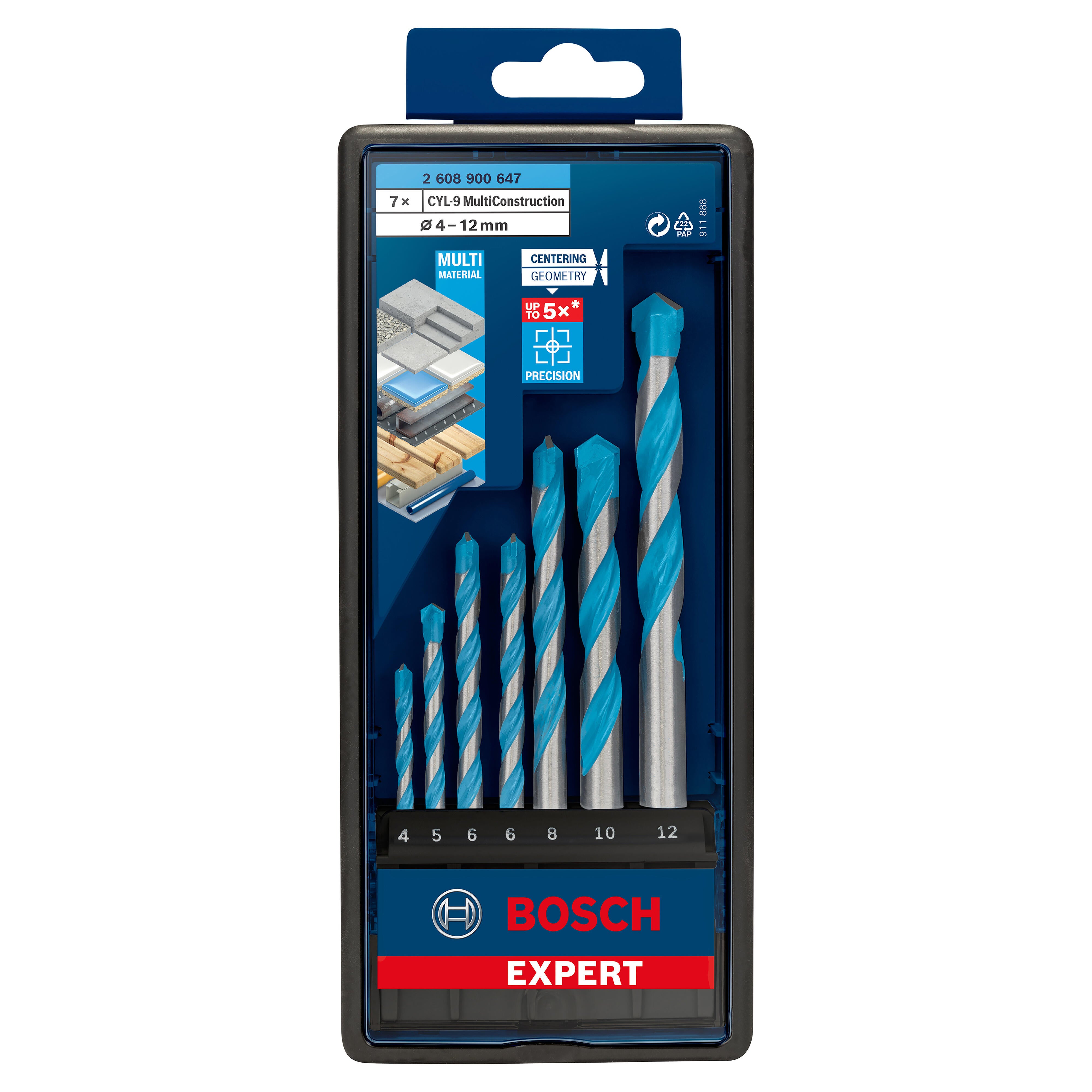 Zestaw wierteł wielozadaniowych Multi Construction Robust Line Bosch, 7 szt. - 4