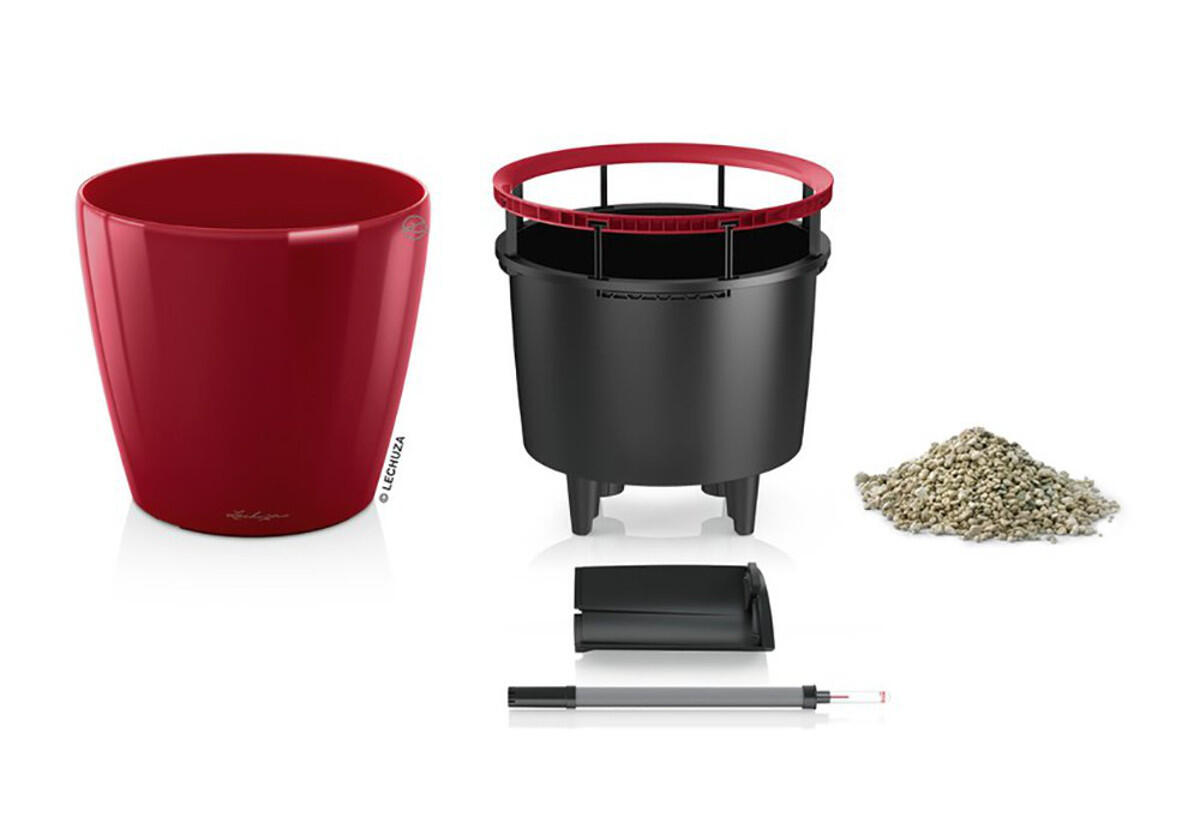 Vaso autoirrigante Classico Premium LECHUZA in polipropilene rosso H 40 x ø 43 cm - 4