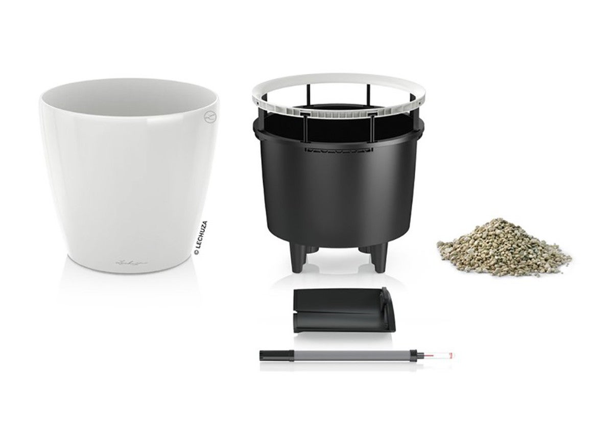 Coprivaso autoirrigante Classico Premium LECHUZA in polipropilene bianco H 40 x ø 43 cm - 4